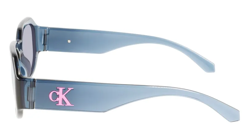 Calvin Klein CKJ22633S 405 Occhiali da sole Plastica Blu Grigio Squadrata Specchiate - immagine 3
