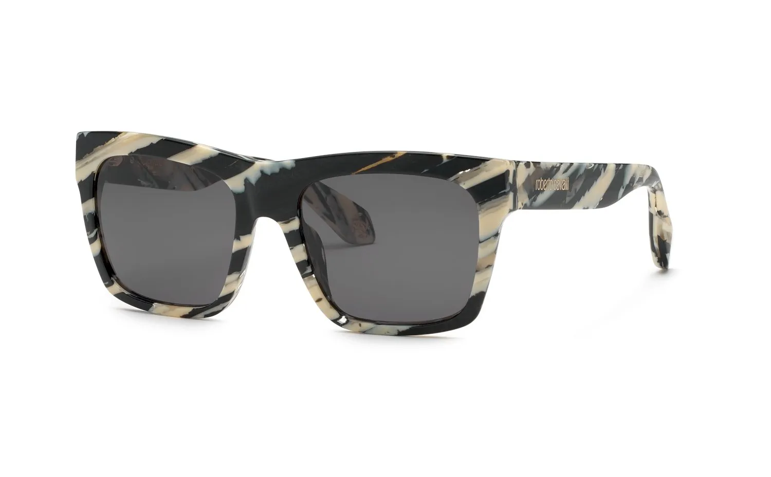 Roberto Cavalli SRC126M 09NN Occhiali da sole Acetato Nero Fumo Squadrata Normale - immagine 1