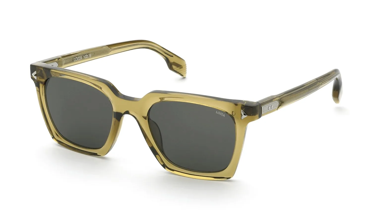 Lozza SL4393M ARPEGGIO 7 ARTE 06A9 Occhiali da sole Acetato Giallo Grigio Geometrica Normale - immagine 1
