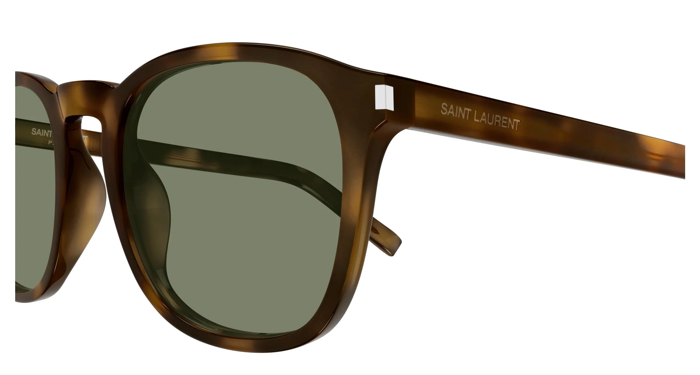 SAINT LAURENT SL 818 002 Occhiali da sole Acetato Havana Verde Rotonda - immagine 3