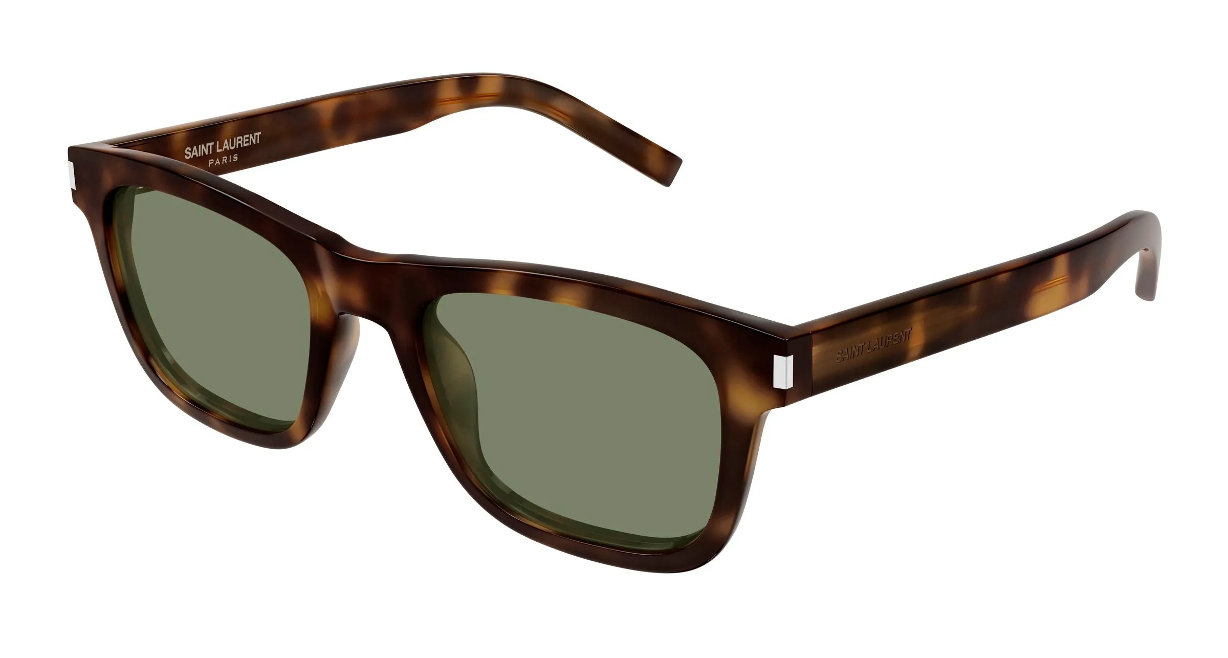 SAINT LAURENT SL 819 003 Occhiali da sole Acetato Havana Verde Squadrata - immagine 1