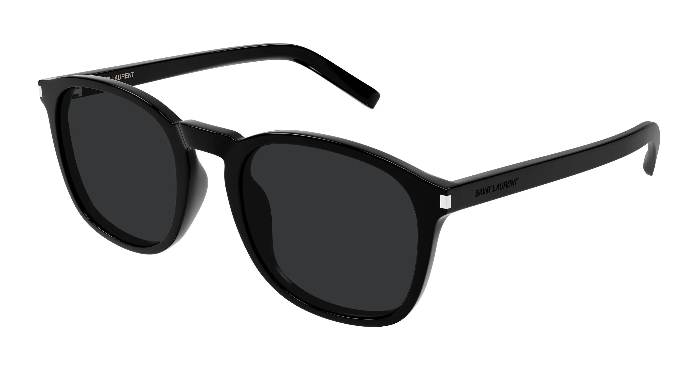 SAINT LAURENT SL 818 001 Occhiali da sole Acetato Nero Nero Rotonda - immagine 1