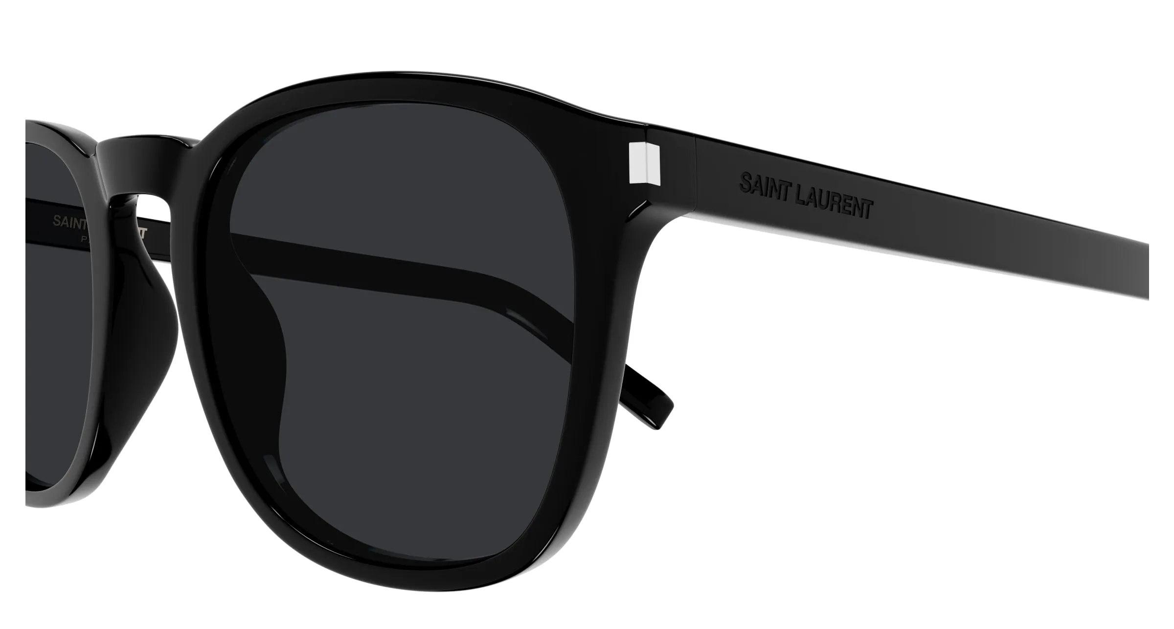 SAINT LAURENT SL 818 001 Occhiali da sole Acetato Nero Nero Rotonda - immagine 3
