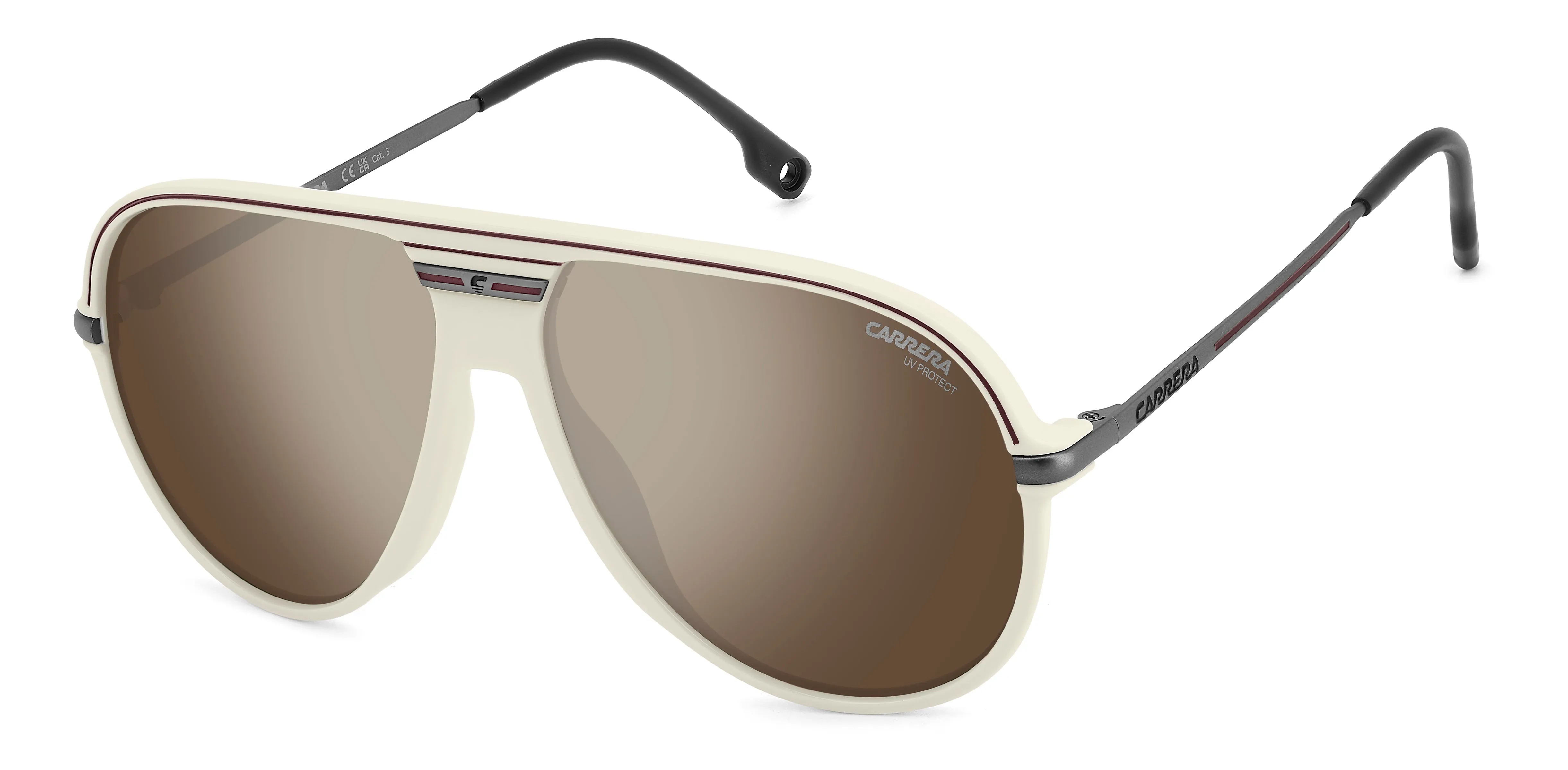 Carrera C SPORT 06/S SZJ/T4 Occhiali da sole Polyamide Bianco Argento Pilot Normale Specchiato - immagine 1