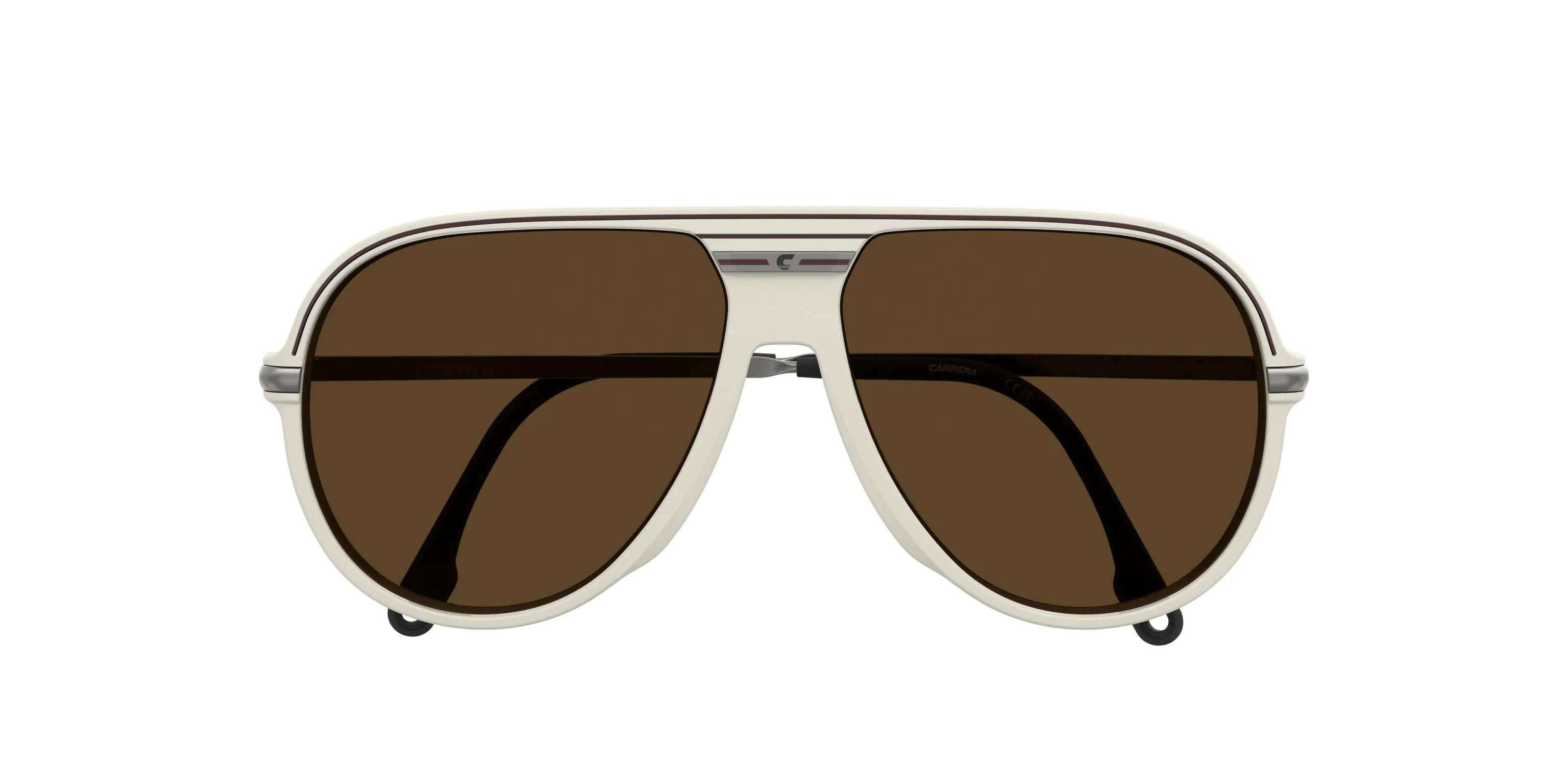 Carrera C SPORT 06/S SZJ/T4 Occhiali da sole Polyamide Bianco Argento Pilot Normale Specchiato - immagine 3