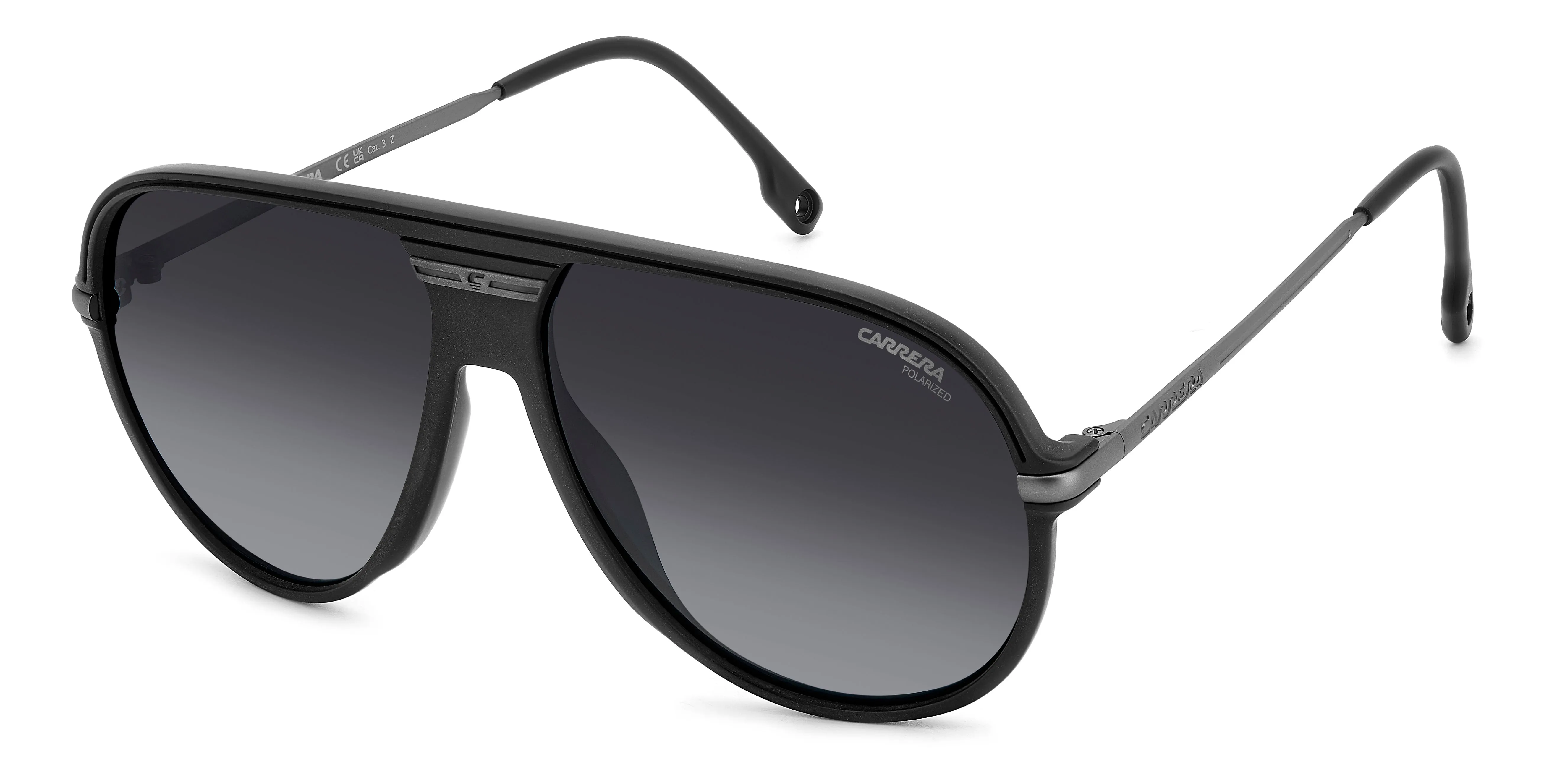 Carrera C SPORT 06/S RZZ/WJ Occhiali da sole Polyamide Nero Grigio Pilot Polarizzata Sfumato - immagine 1