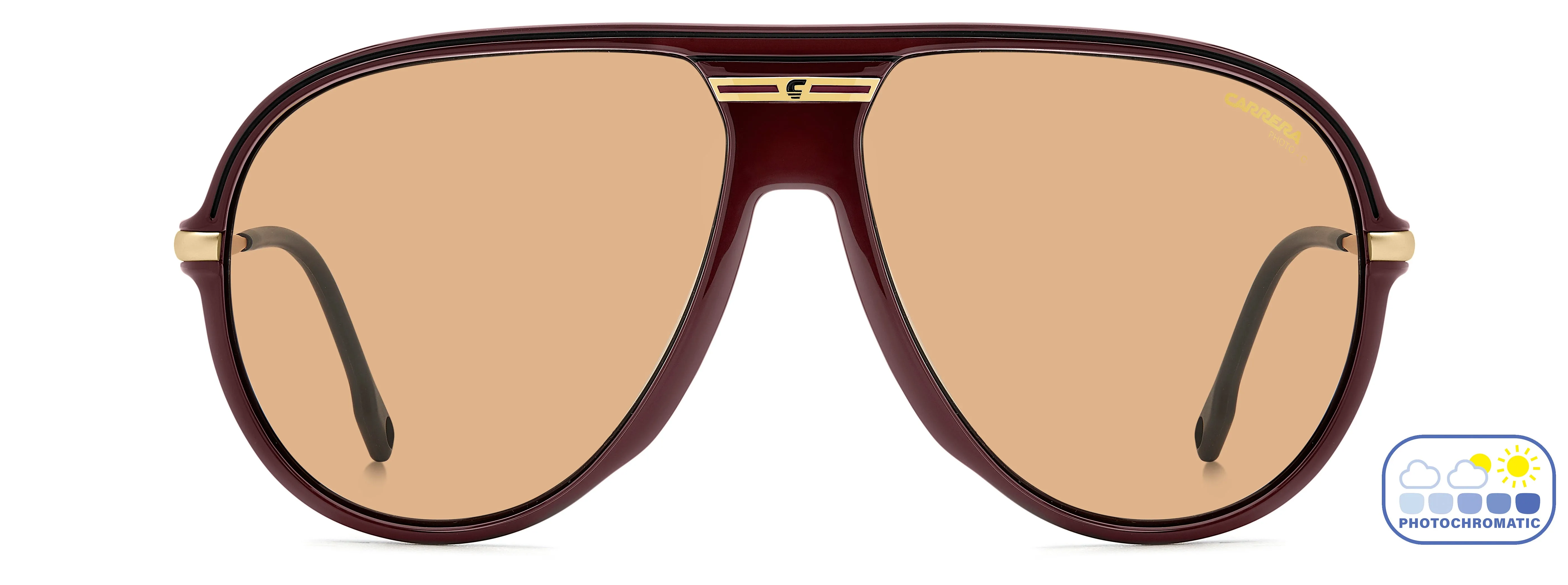 Carrera C SPORT 06/S LHF/N8 Occhiali da sole Polyamide Bordeaux Marrone Pilot Fotocromatiche - immagine 2