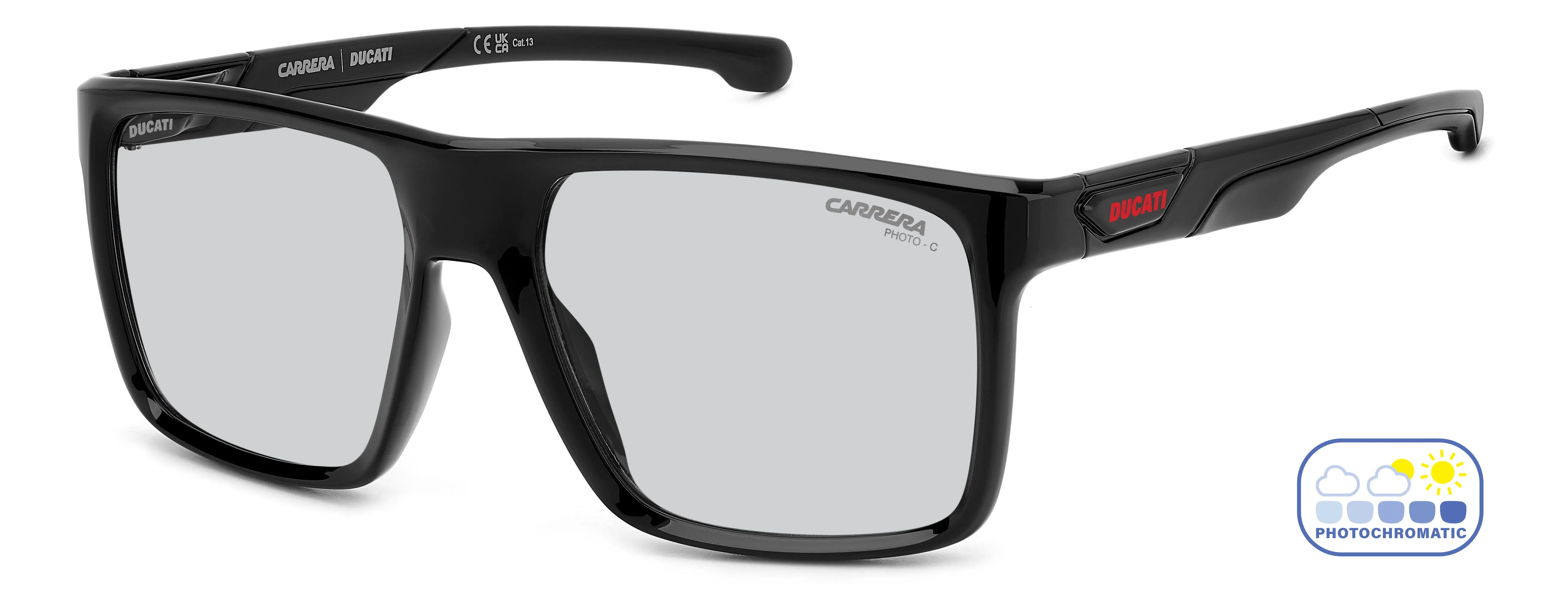 Carrera Ducati CARDUC 049/S 807/KI Occhiali da sole Polyamide Nero Grigio Squadrata Normale Fotocromatico - immagine 1