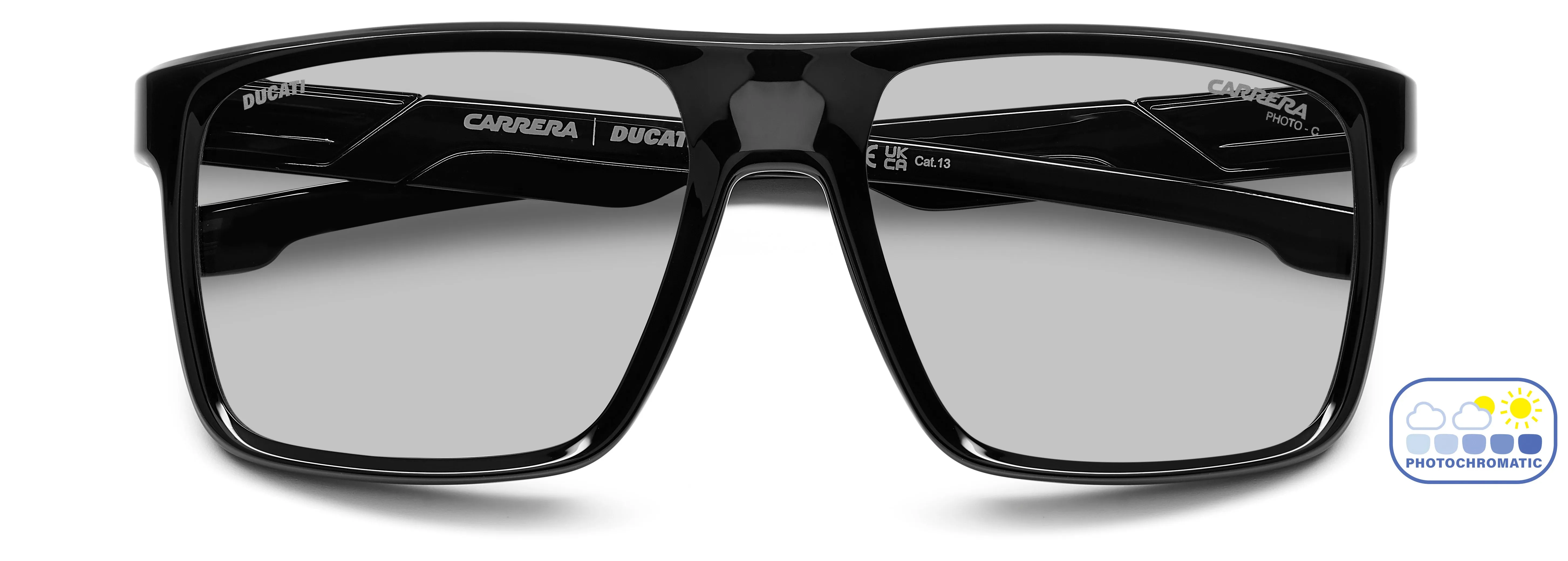 Carrera Ducati CARDUC 049/S 807/KI Occhiali da sole Polyamide Nero Grigio Squadrata Normale Fotocromatico - immagine 3