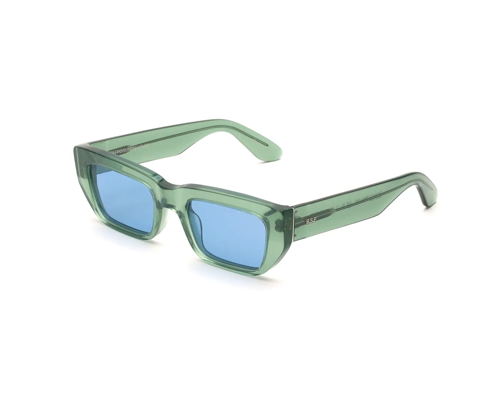 Retrosuperfuture K2F Ra Sage Occhiali da sole Acetato Verde Azzurro Squadrata Normale - immagine 1