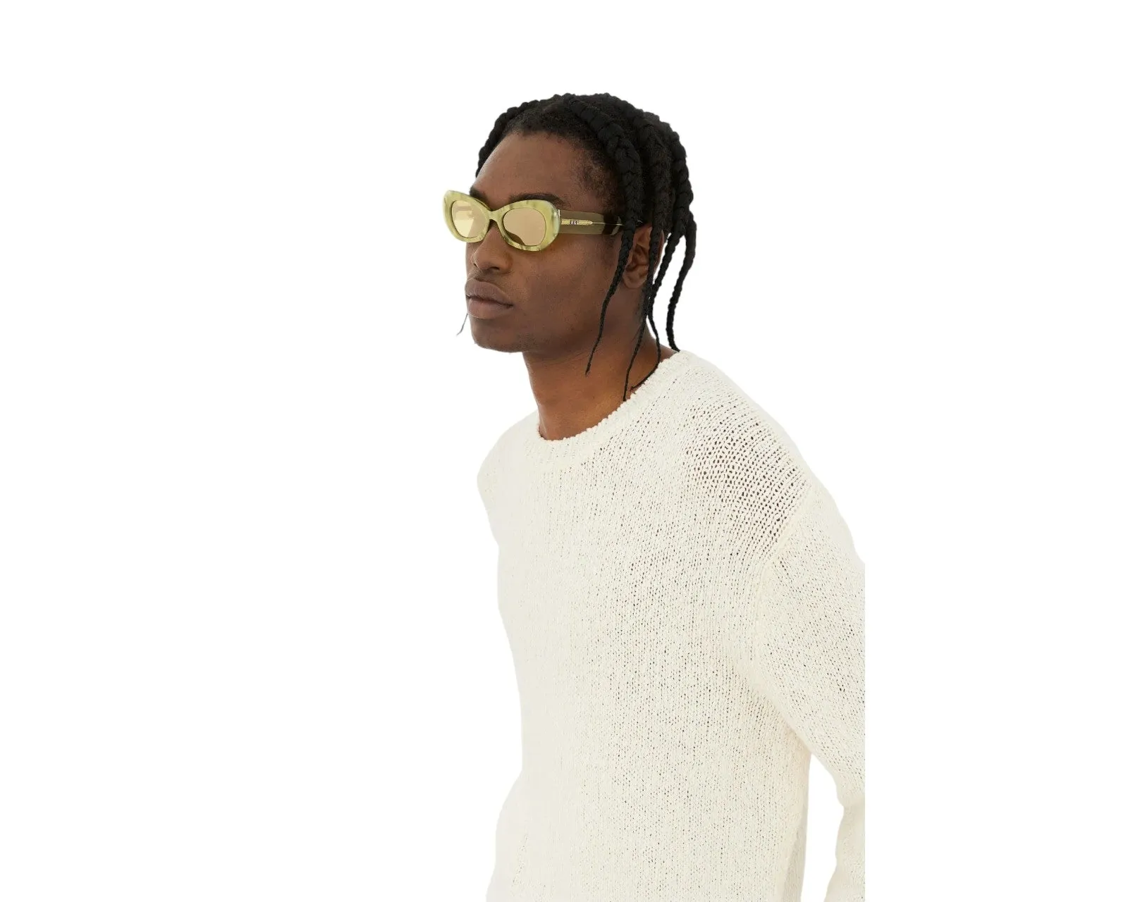 Retrosuperfuture I99 IZIPHO MINDLESS Occhiali da sole Acetato Giallo Giallo Geometrica Normale - immagine 4