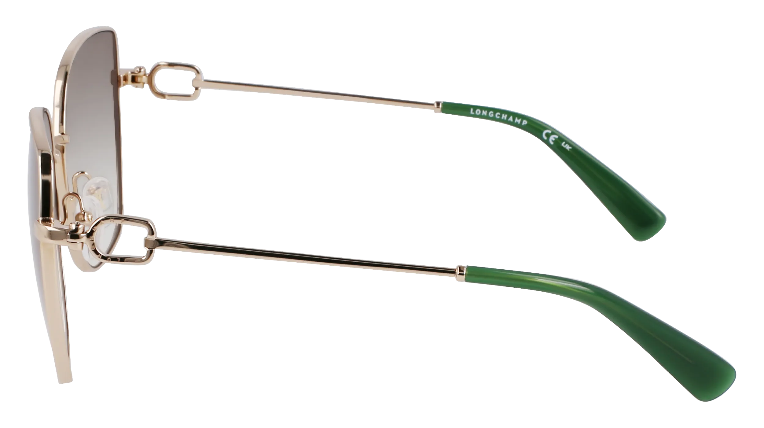 LONGCHAMP LO177S 711 Occhiali da sole Metallo Oro Farfalla Normale Sfumato - immagine 3