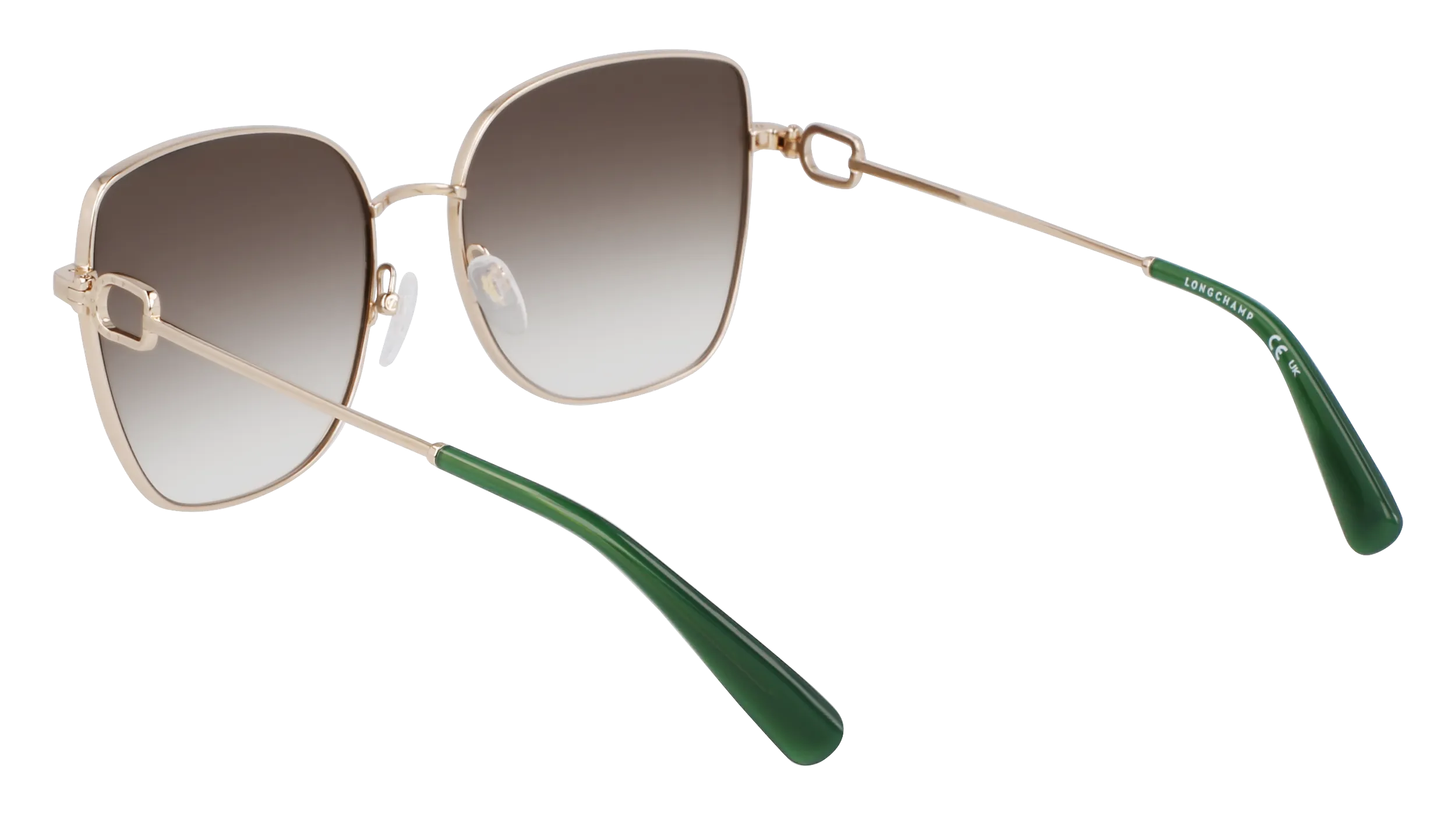 LONGCHAMP LO177S 711 Occhiali da sole Metallo Oro Farfalla Normale Sfumato - immagine 4