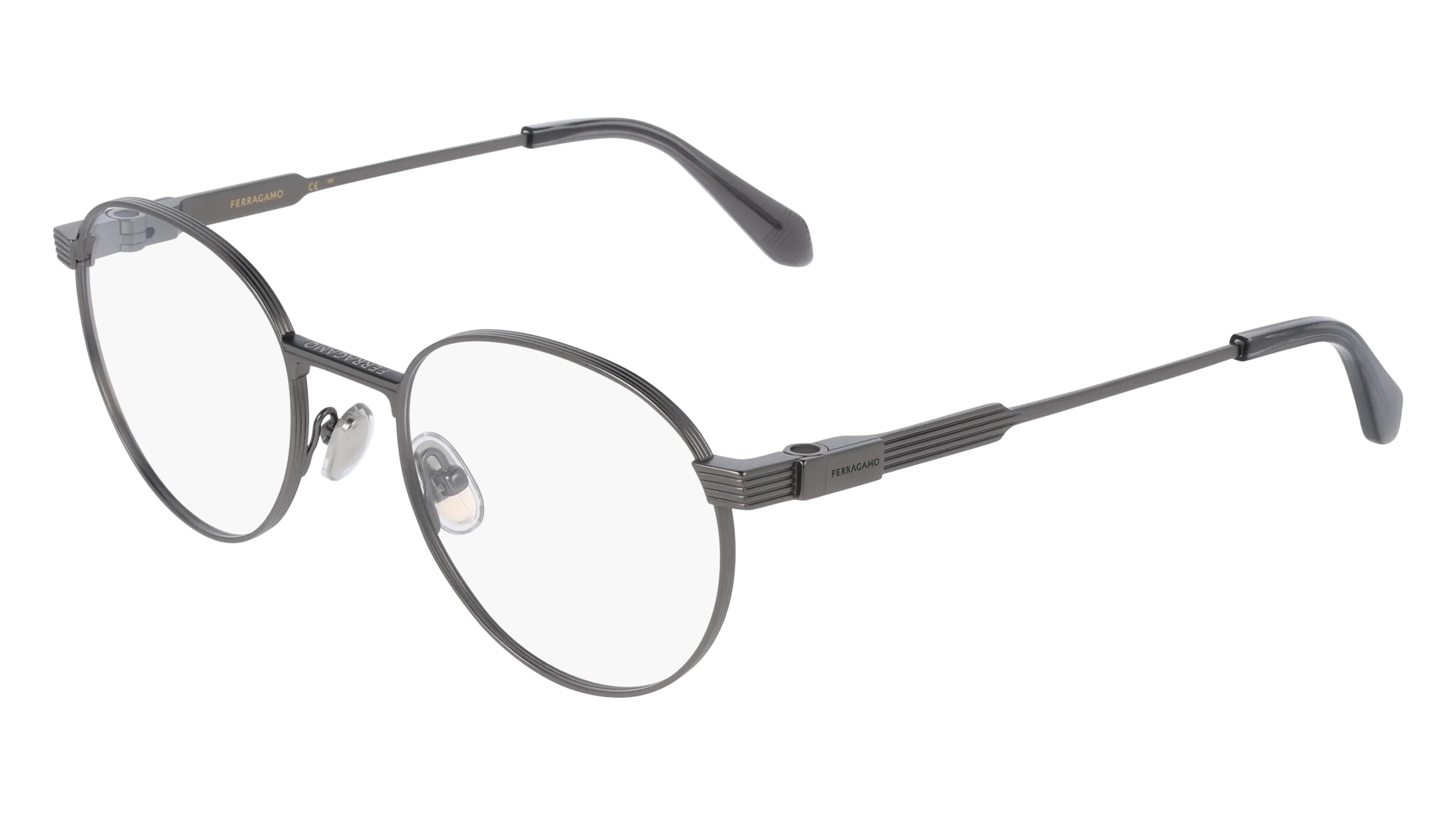 Ferragamo SF2596 018 Montature da vista Titanio Canna di fucile Geometrica Normale - immagine 1