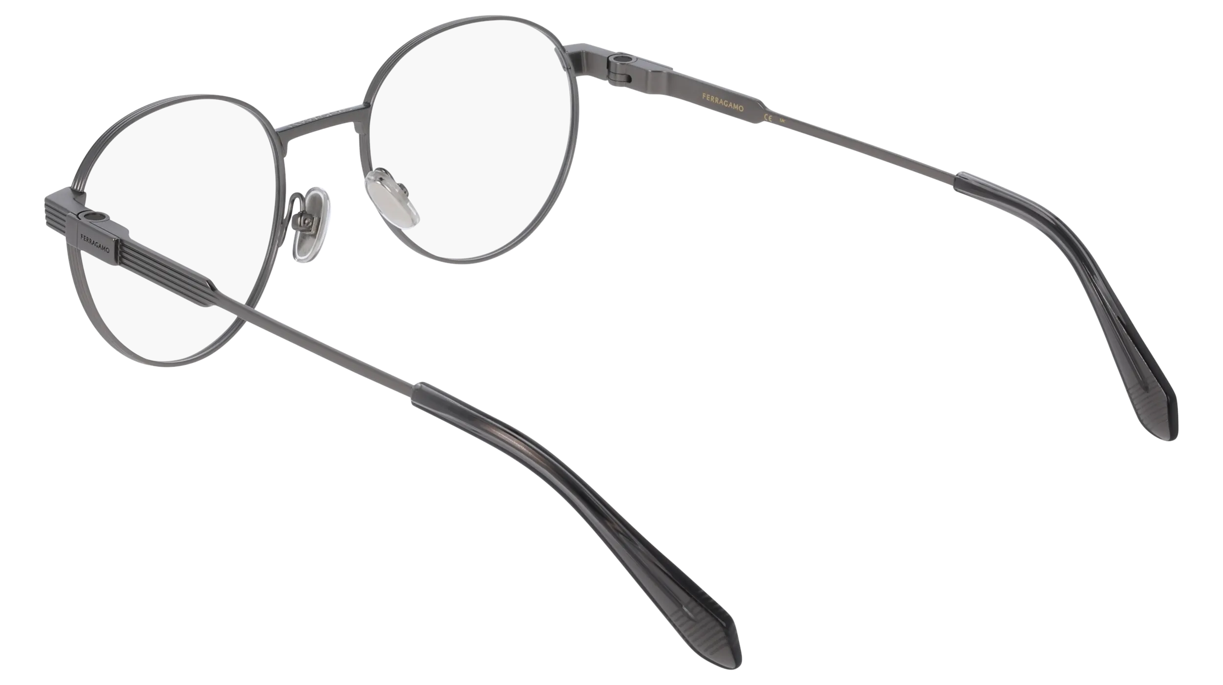 Ferragamo SF2596 018 Montature da vista Titanio Canna di fucile Geometrica Normale - immagine 4