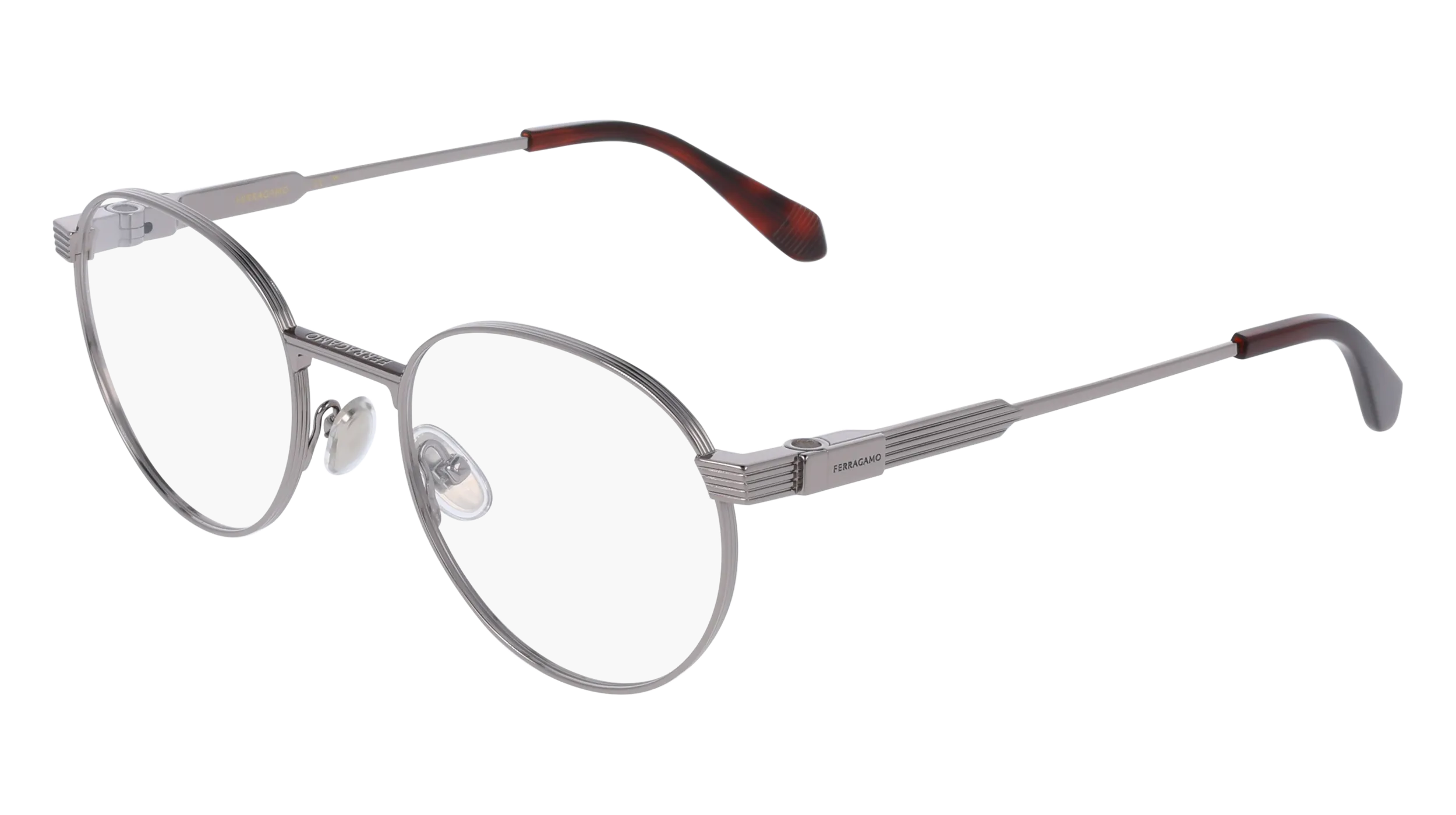 Ferragamo SF2596 021 Montature da vista Titanio Rutenio Geometrica Normale - immagine 1