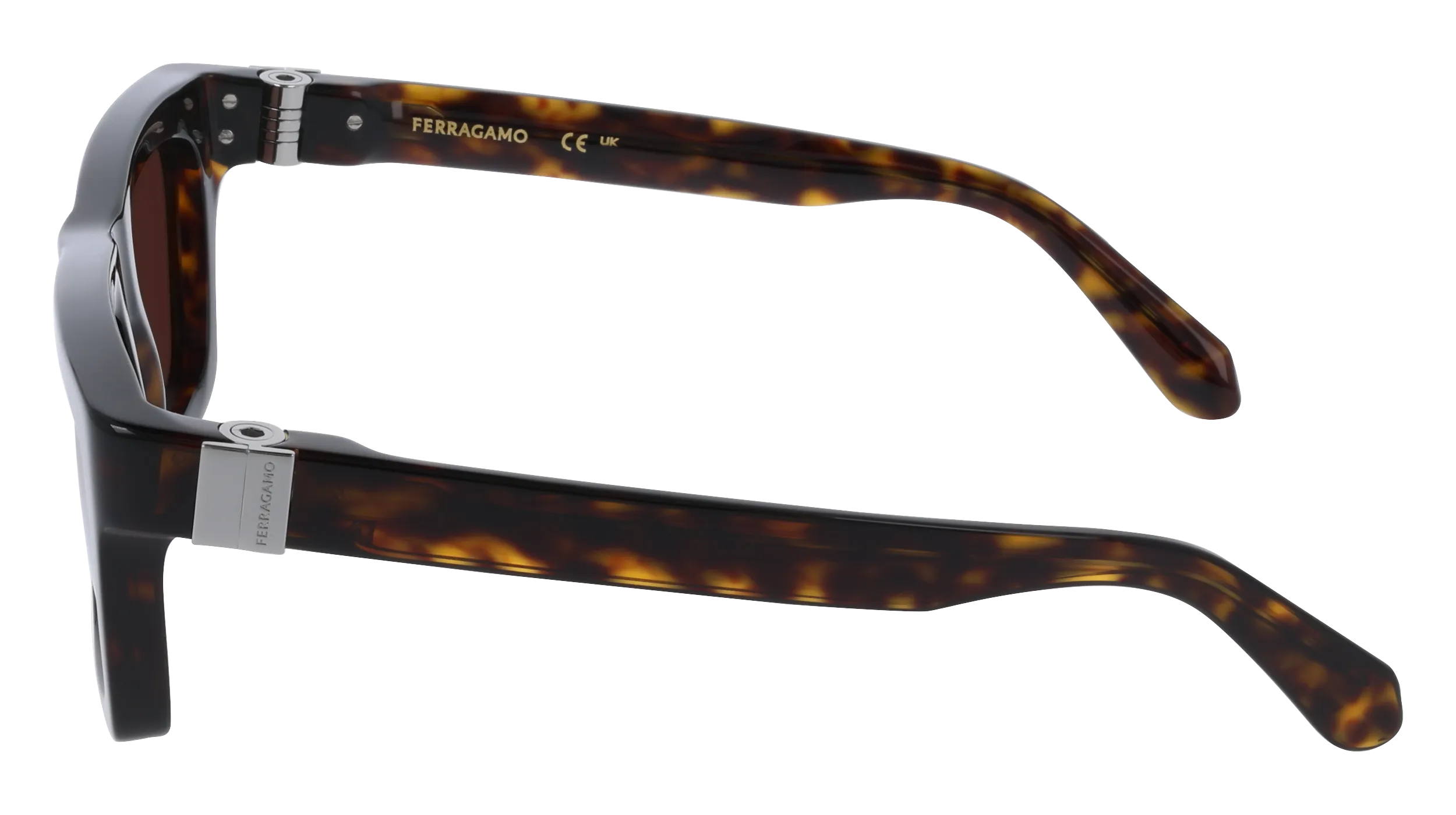 Ferragamo SF2071S 242 Occhiali da sole Acetato Havana Marrone Squadrata Normale - immagine 3