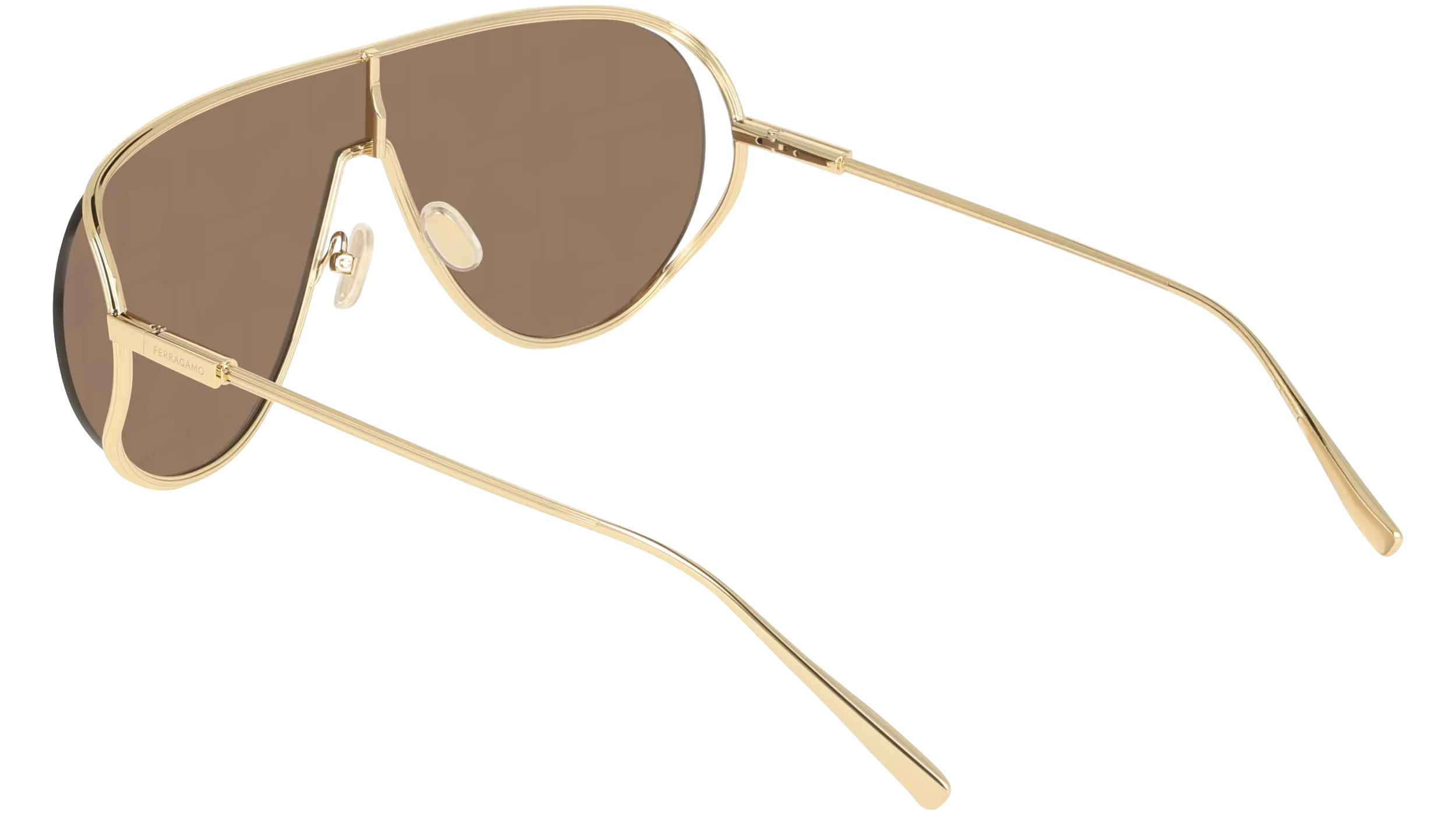 Ferragamo SF323SG 751 Occhiali da sole Metallo Oro Pilot Normale - immagine 4