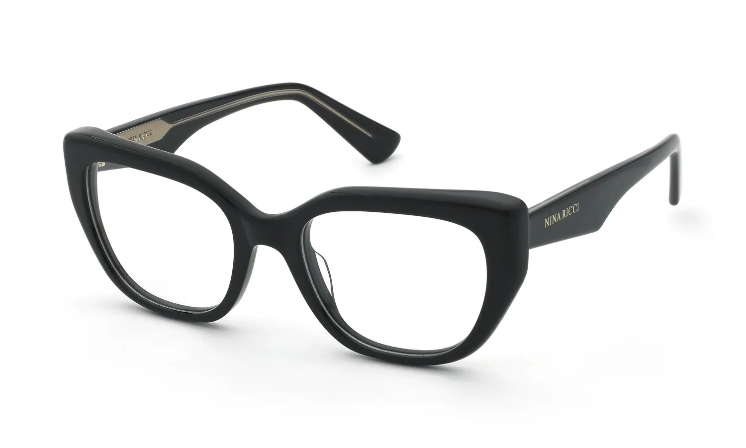 Nina Ricci VNR424 700 Montature da vista Acetato Nero Farfalla - immagine 1