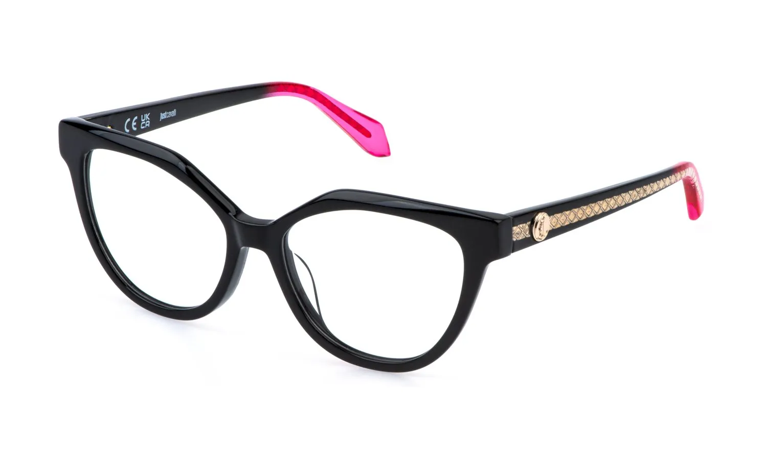 Just Cavalli VJC130V 700Y Montature da vista Acetato Nero Farfalla - immagine 1