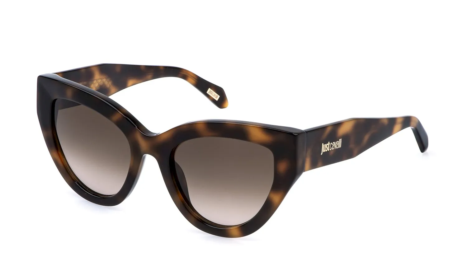 Just Cavalli SJC143 09AJ Occhiali da sole Acetato Havana Marrone Farfalla Normale Sfumato - immagine 1