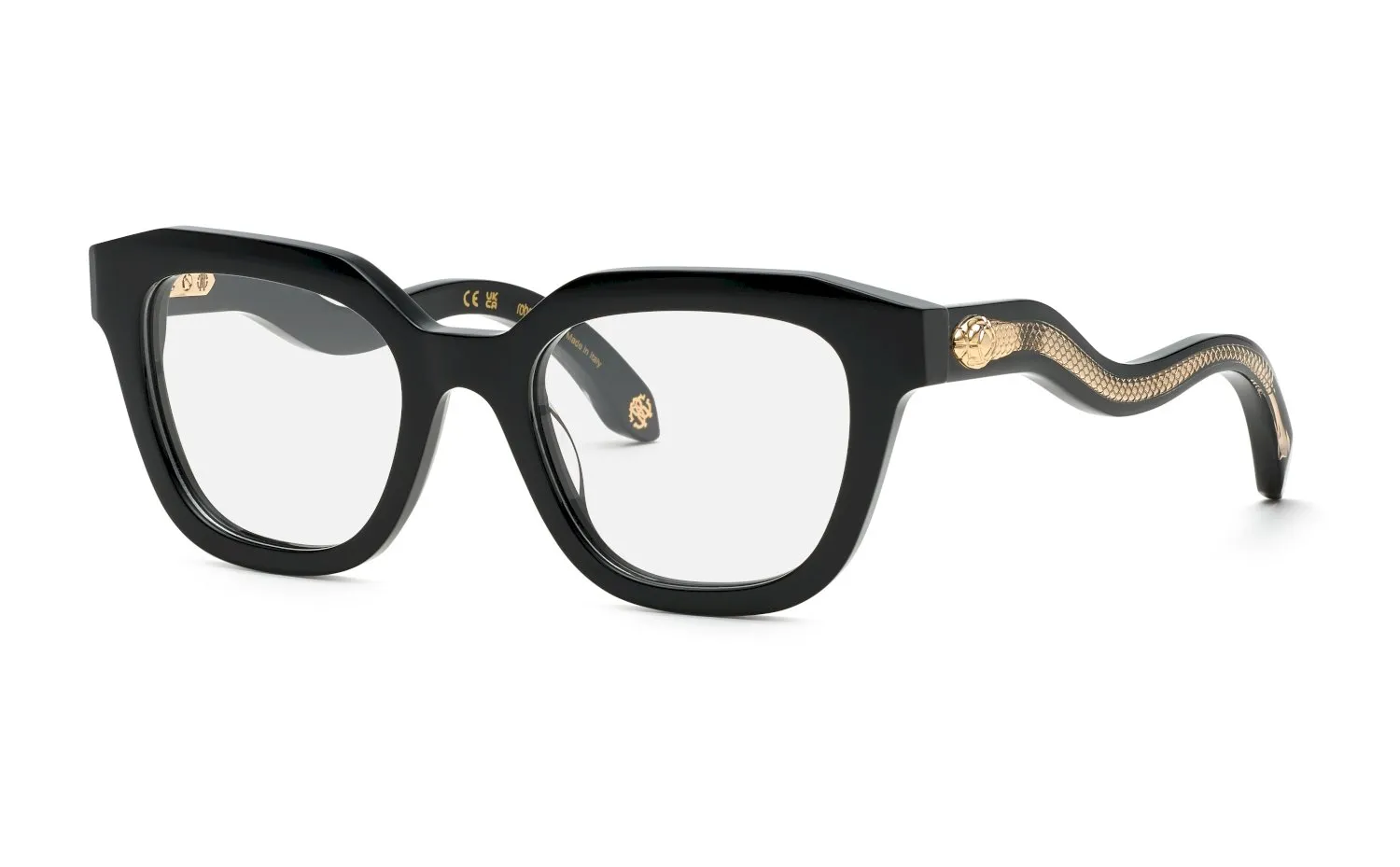 Roberto Cavalli VRC071 700 Montature da vista Acetato Nero Squadrata - immagine 1