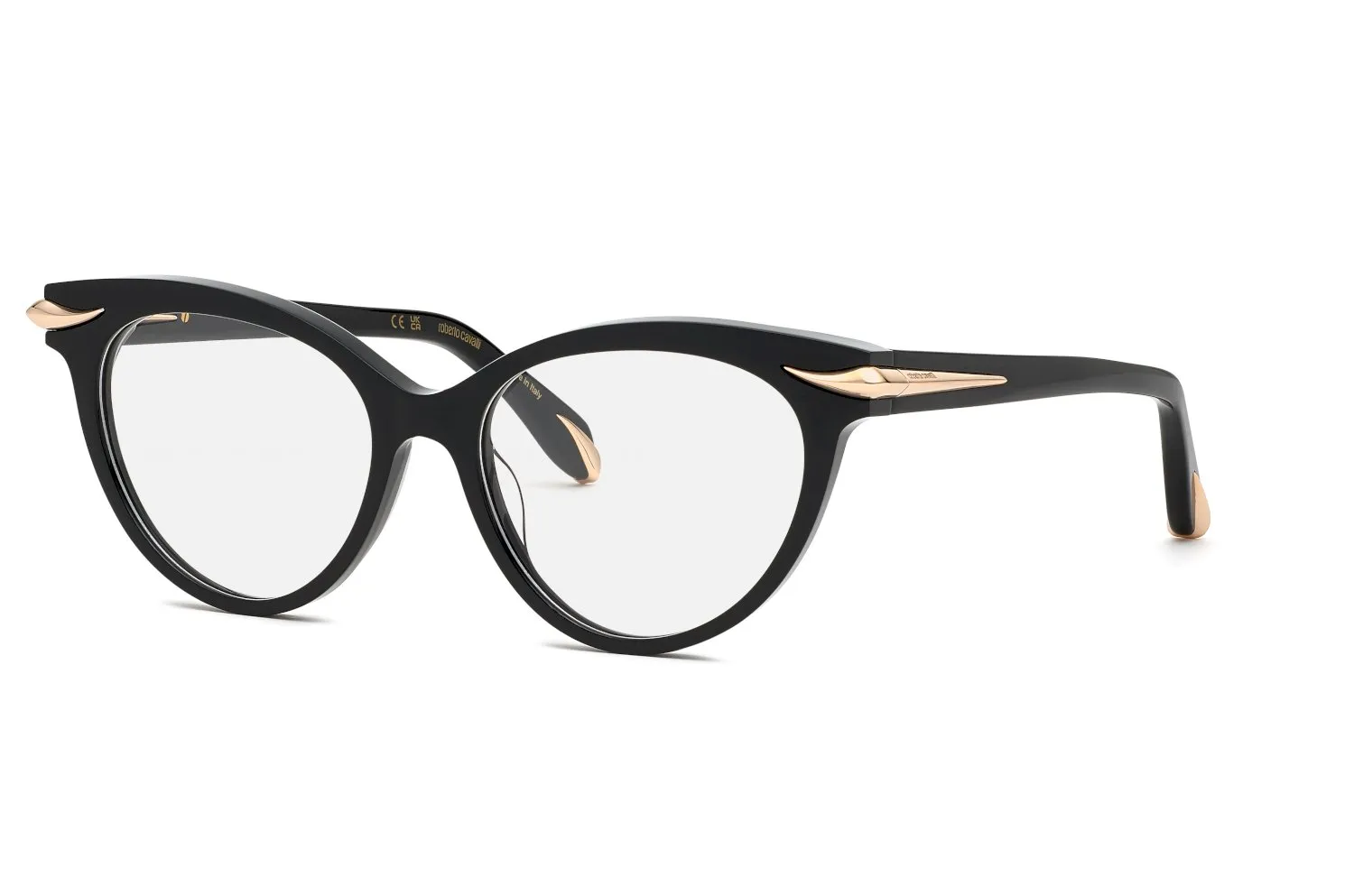 Roberto Cavalli VRC018M 700 Montature da vista Acetato Nero Cat Eye - immagine 1