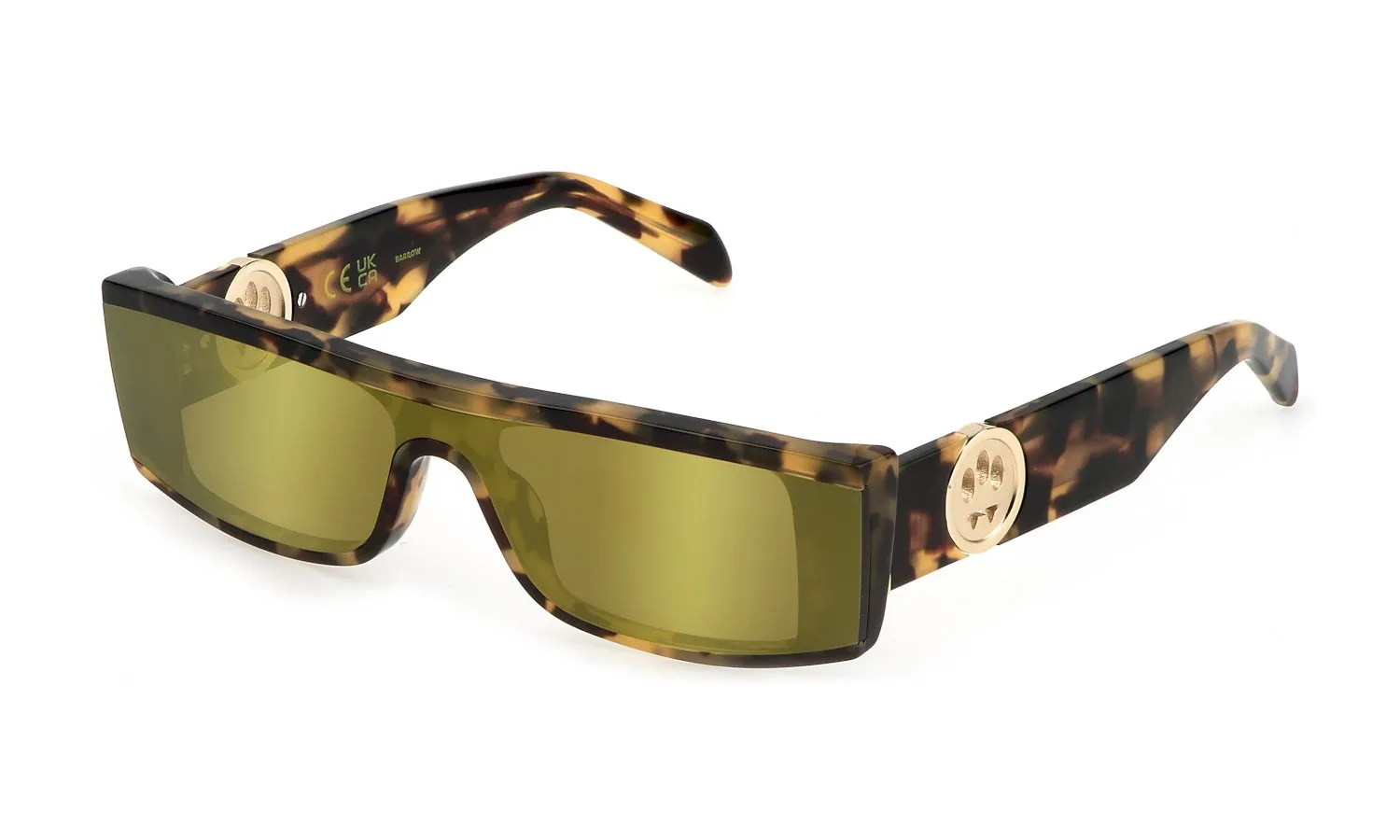 Barrow SBA001 STEPPER AGGG Occhiali da sole Acetato Havana Marrone Maschera Normale Specchiato - immagine 1