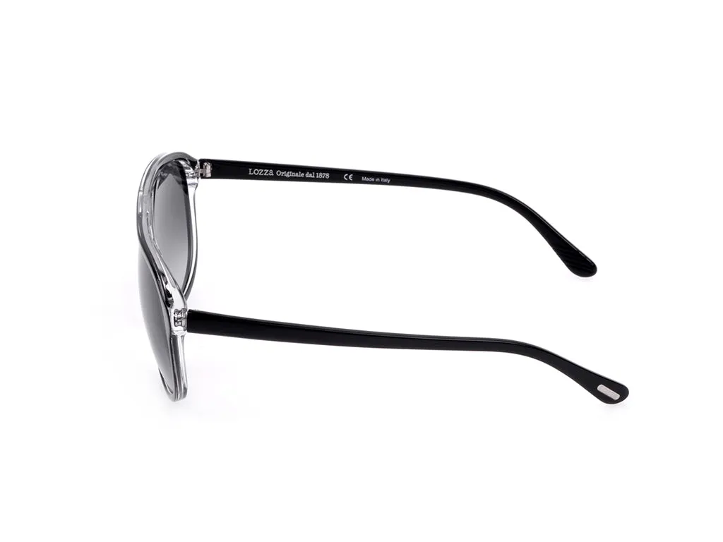 Lozza SL1827L ZILO SPORT Z32L Occhiali da sole Acetato Nero Fumo Pilot Normale Sfumato - immagine 3