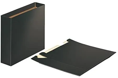 Scatola portadocumenti in cartone Esselte - Dimensioni foglio - Dorso 75 mm - Capacità 500 fogli - Colore nero - immagine 1