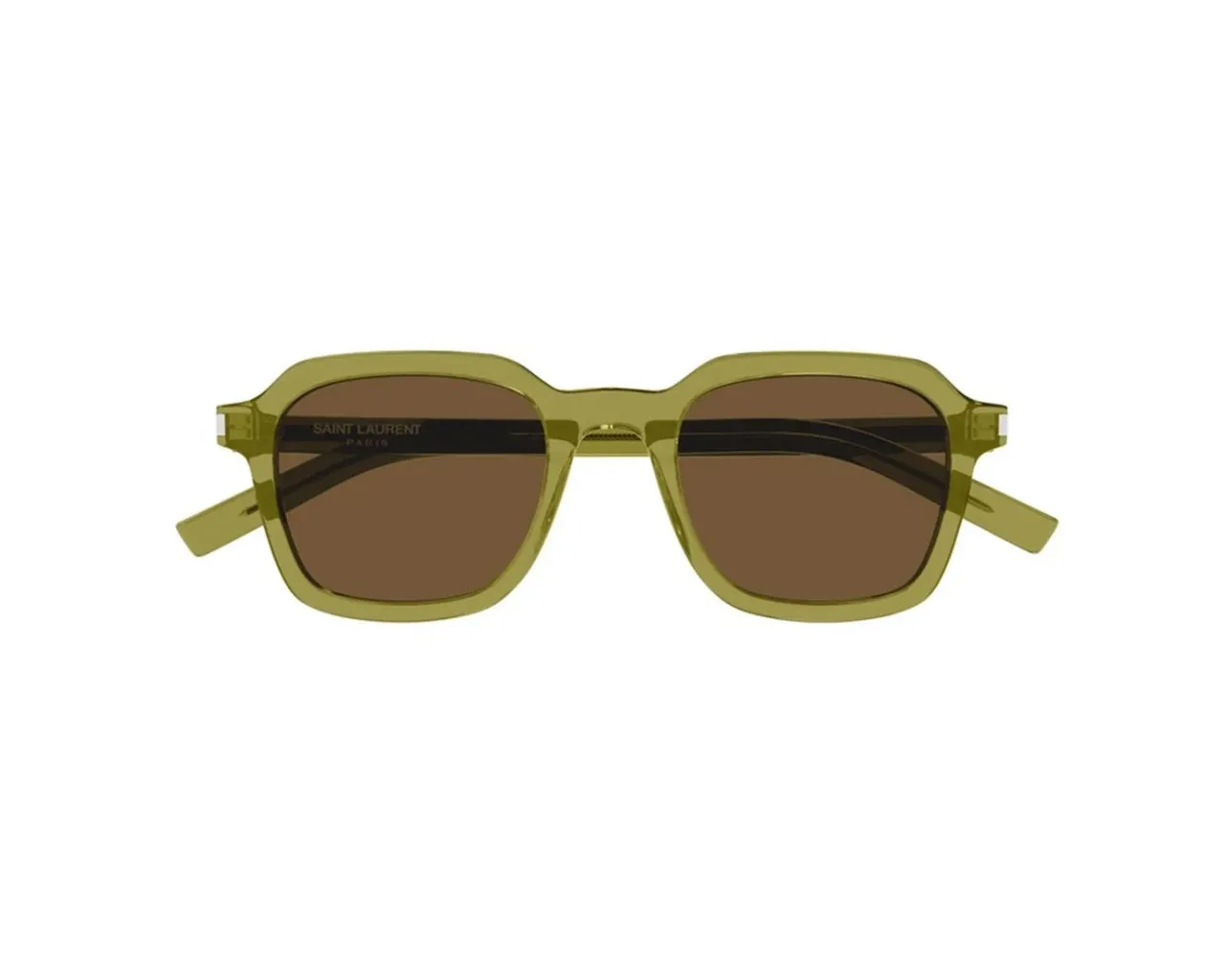 SAINT LAURENT SL 715 SLIM 004 Occhiali da sole Acetato Verde Marrone Squadrata - immagine 2