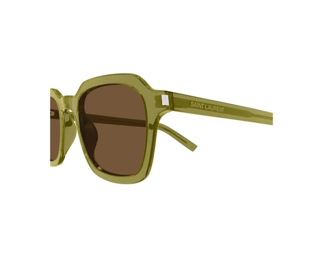 SAINT LAURENT SL 715 SLIM 004 Occhiali da sole Acetato Verde Marrone Squadrata - immagine 4