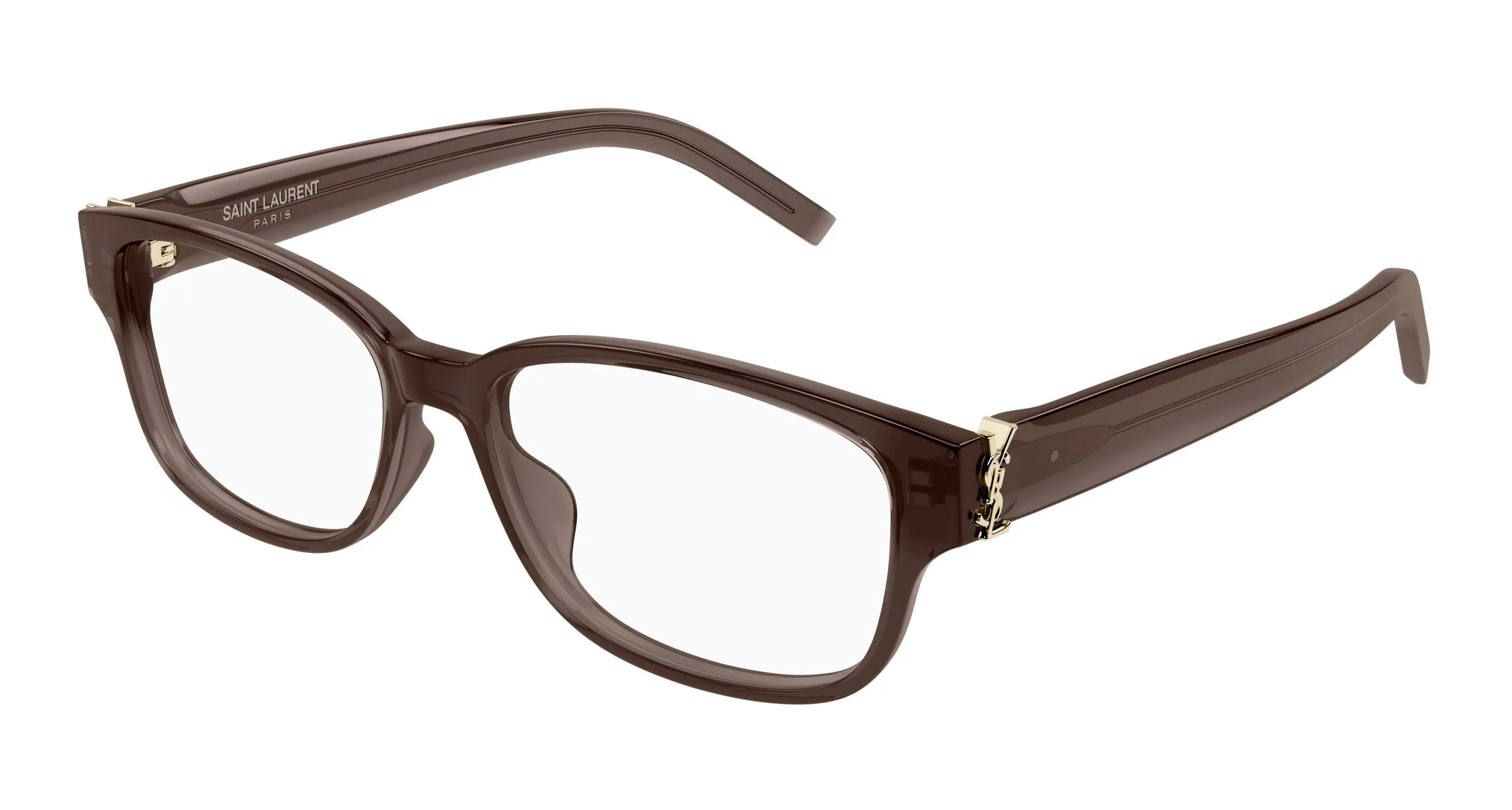 SAINT LAURENT SL M149 009 Montature da vista Acetato Marrone Trasparente Squadrata - immagine 1