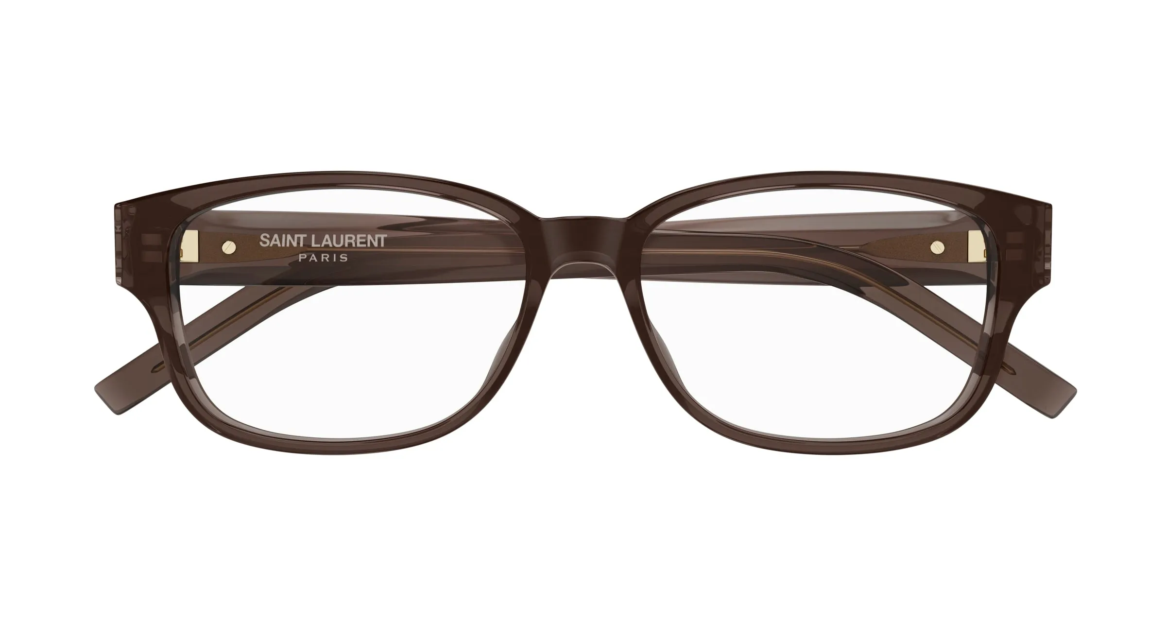 SAINT LAURENT SL M149 009 Montature da vista Acetato Marrone Trasparente Squadrata - immagine 2