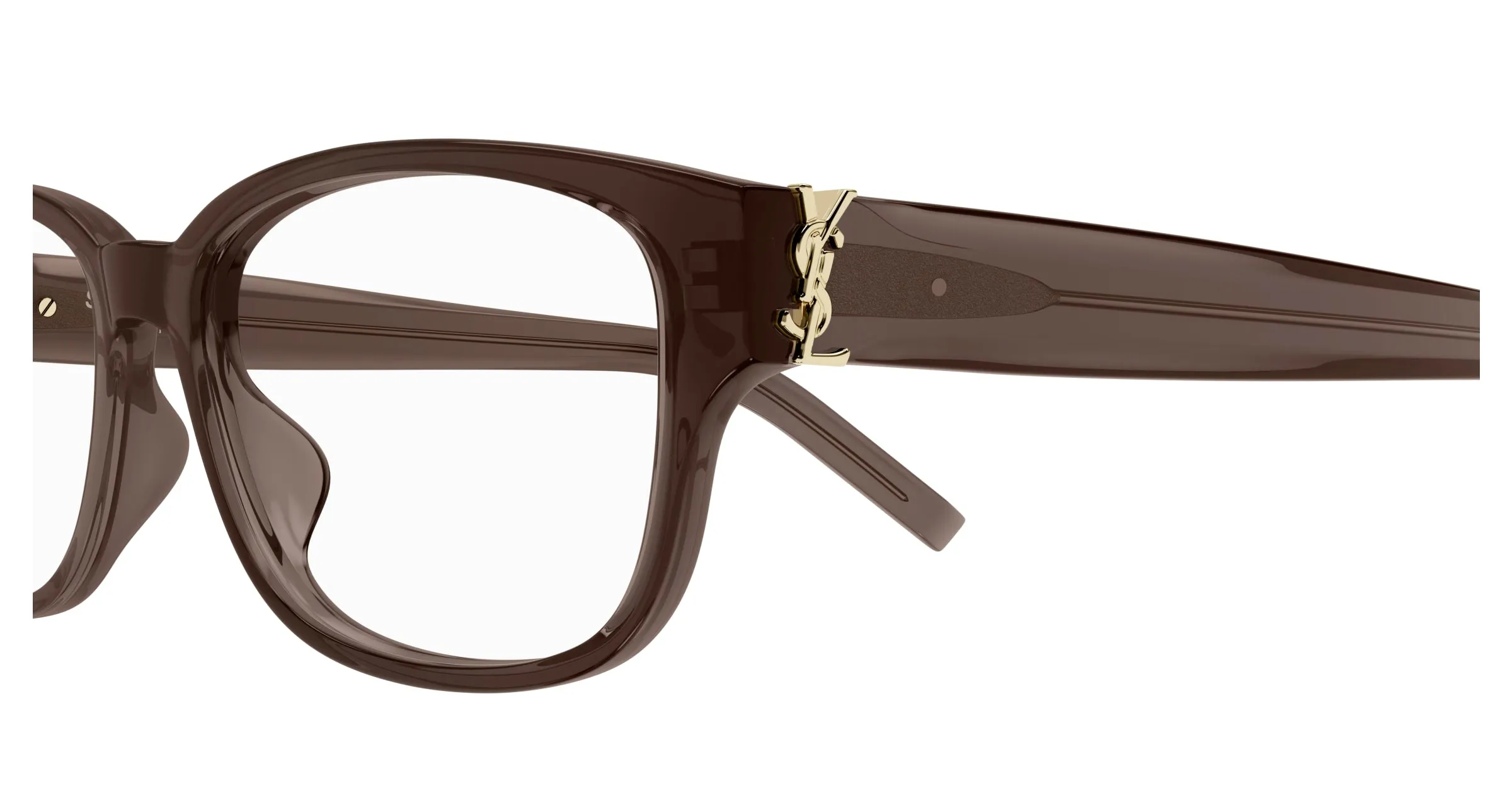 SAINT LAURENT SL M149 009 Montature da vista Acetato Marrone Trasparente Squadrata - immagine 3