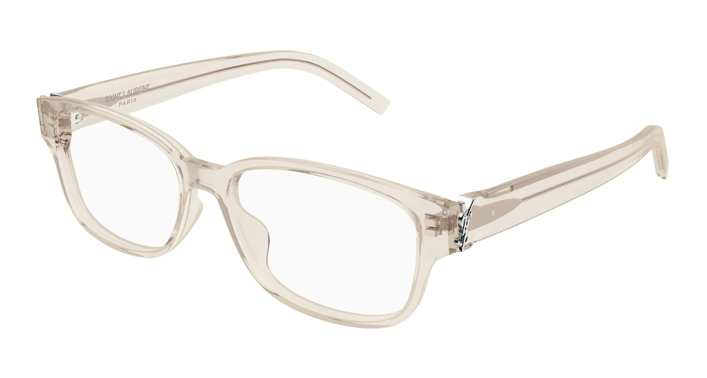 SAINT LAURENT SL M149 008 Montature da vista Acetato Beige Trasparente Squadrata - immagine 1