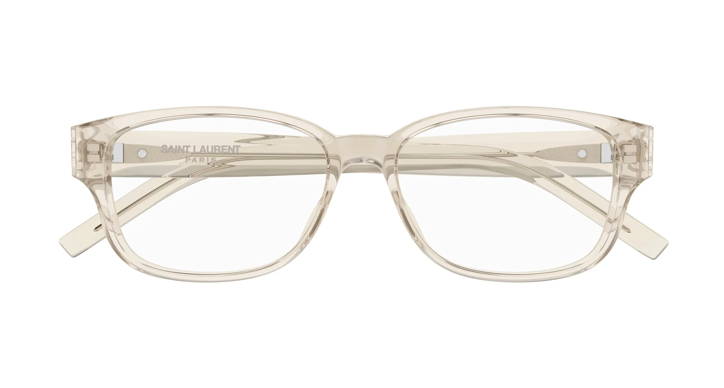 SAINT LAURENT SL M149 004 Montature da vista Acetato Beige Trasparente Squadrata - immagine 2