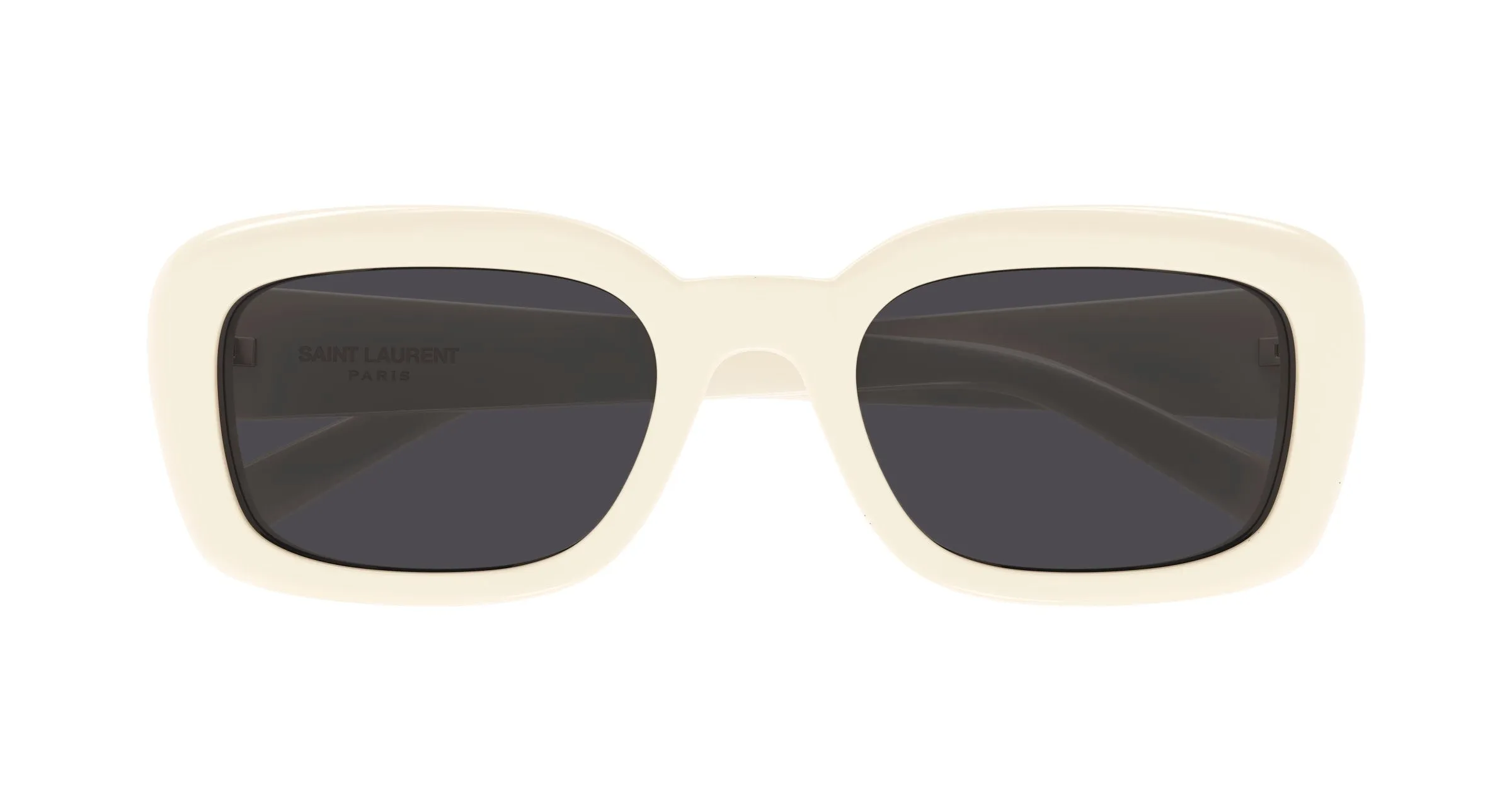 SAINT LAURENT SL M130 007 Occhiali da sole Acetato Avorio Nero Squadrata - immagine 2