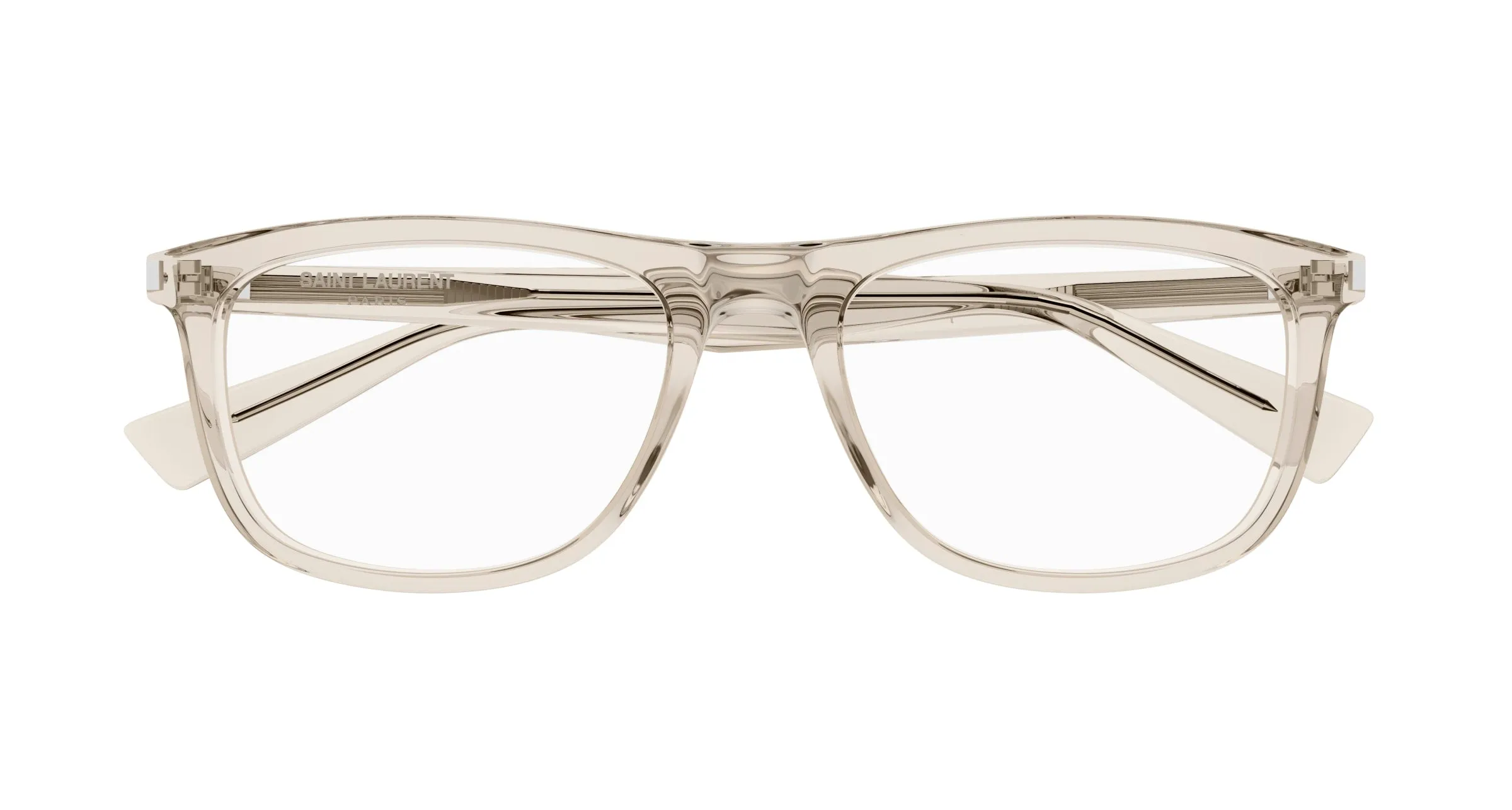 SAINT LAURENT SL 812 004 Montature da vista Acetato Beige Trasparente Squadrata - immagine 2