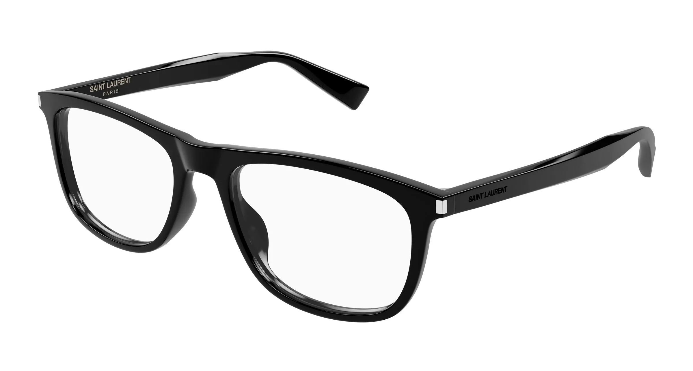SAINT LAURENT SL 812 001 Montature da vista Acetato Nero Trasparente Squadrata - immagine 1