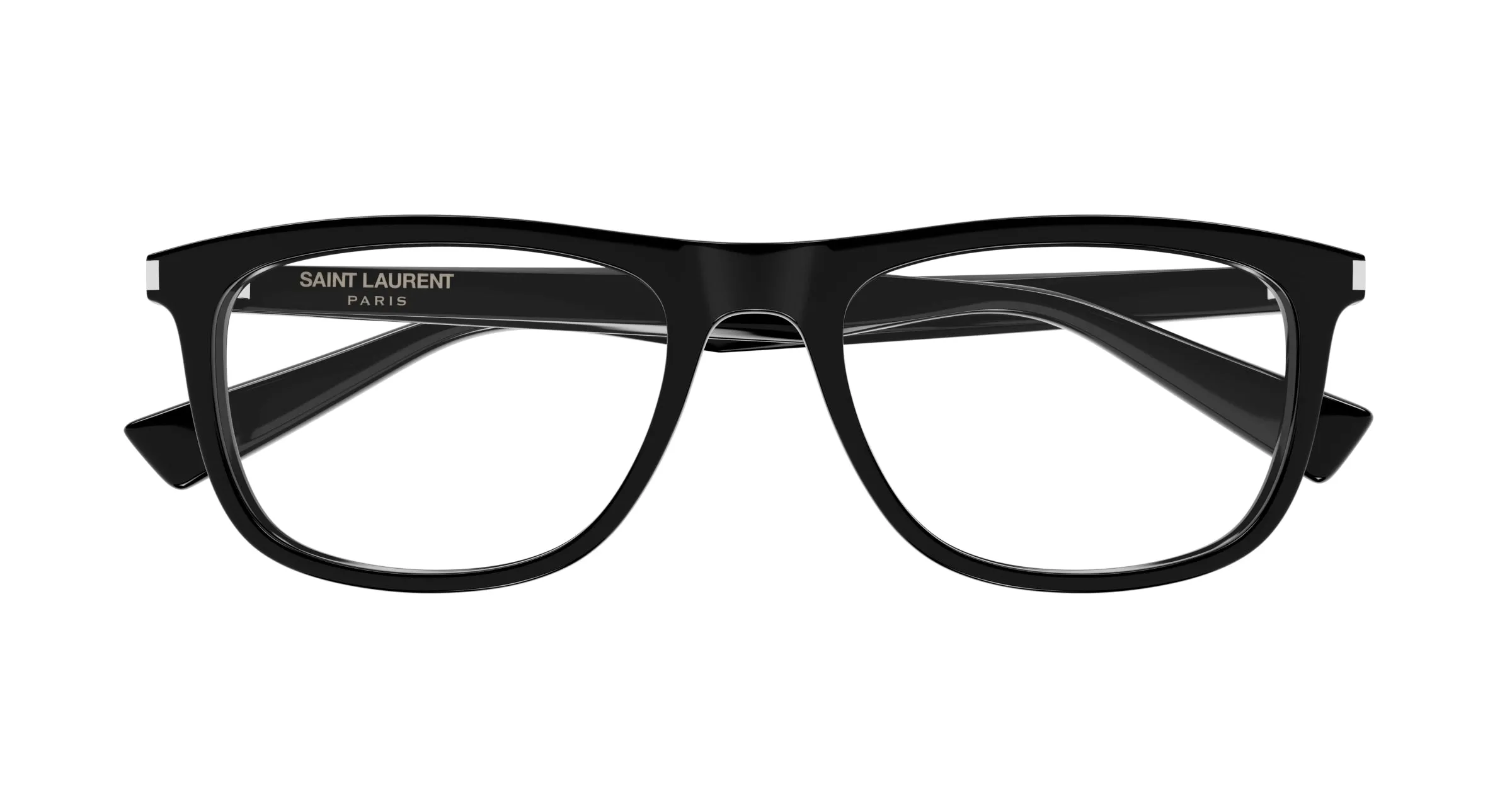 SAINT LAURENT SL 812 001 Montature da vista Acetato Nero Trasparente Squadrata - immagine 2