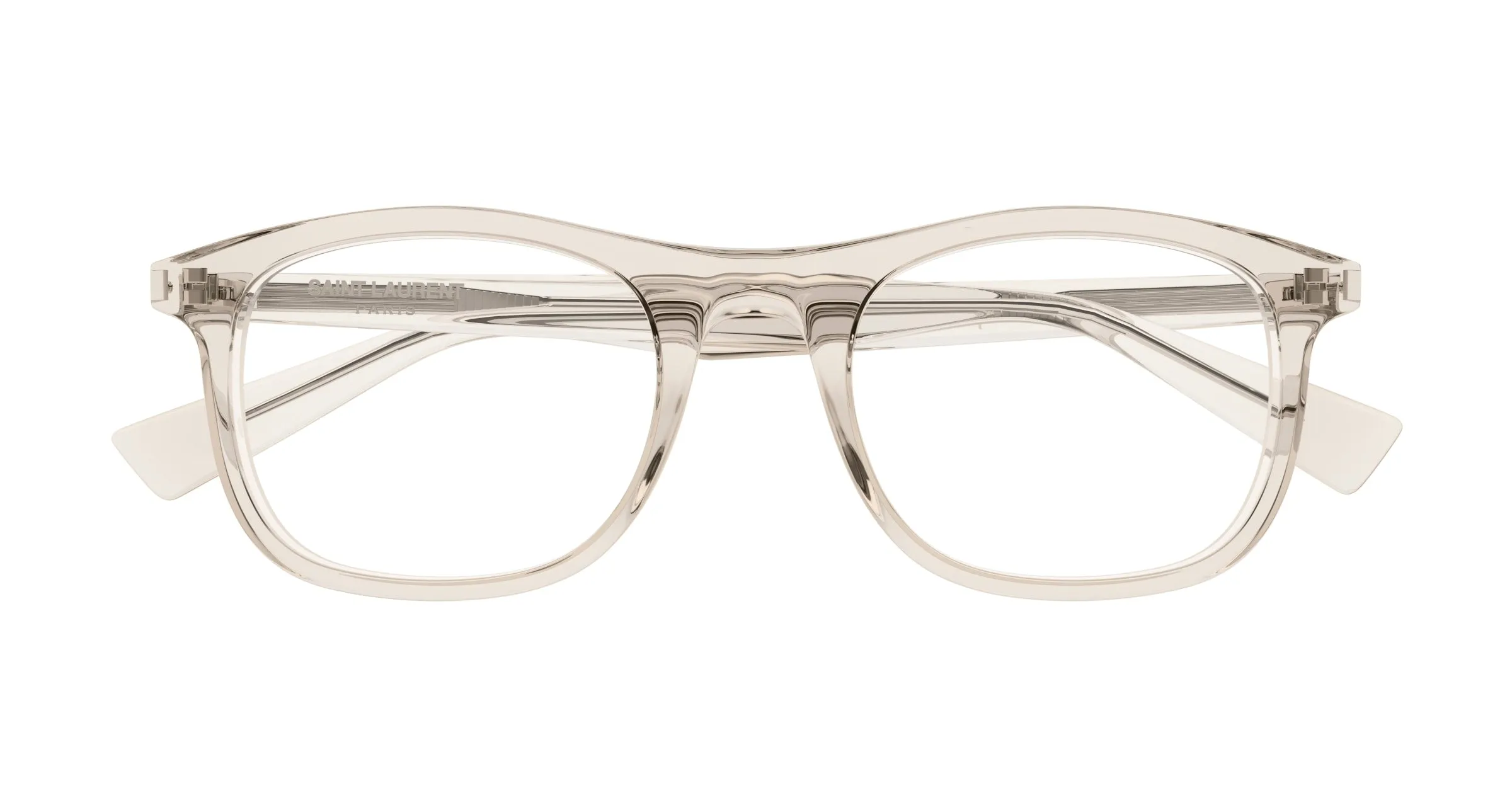 SAINT LAURENT SL 811 004 Montature da vista Acetato Beige Trasparente Squadrata - immagine 2