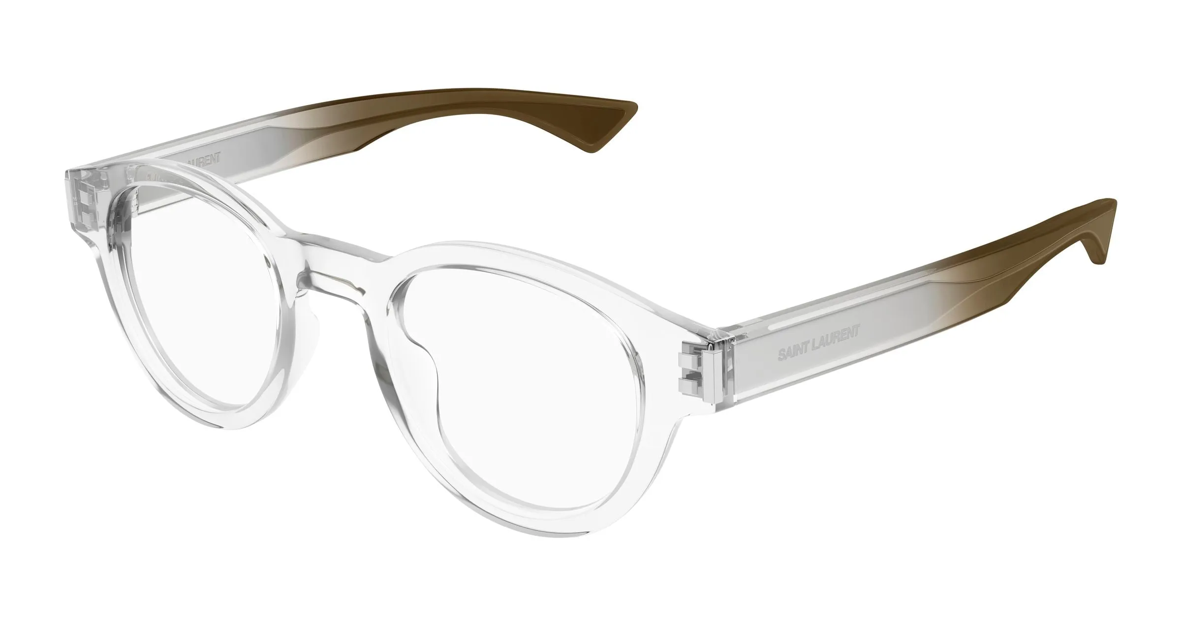 SAINT LAURENT SL 792 003 Montature da vista Acetato Cristallo Trasparente Rotonda - immagine 1
