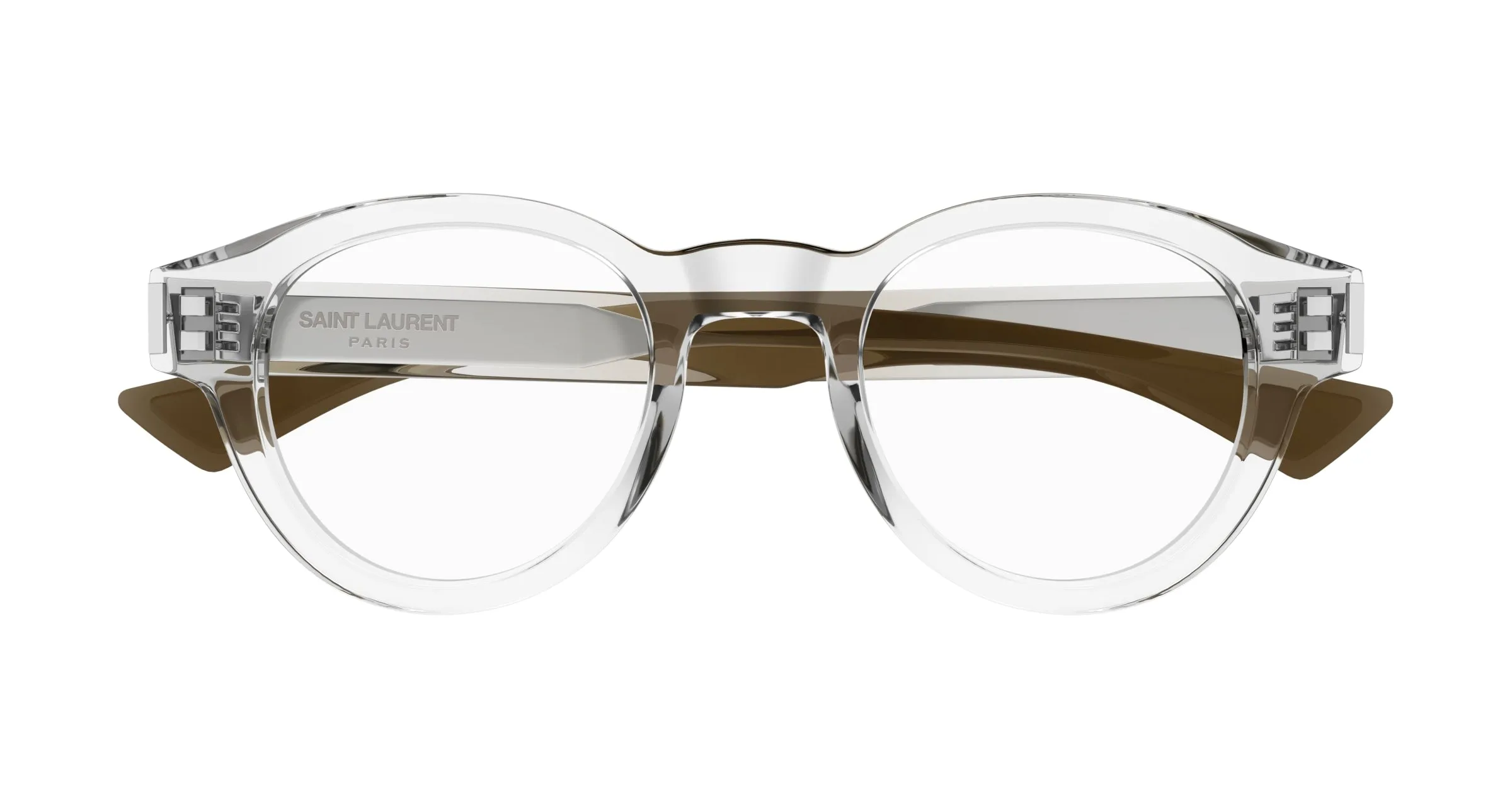 SAINT LAURENT SL 792 003 Montature da vista Acetato Cristallo Trasparente Rotonda - immagine 2