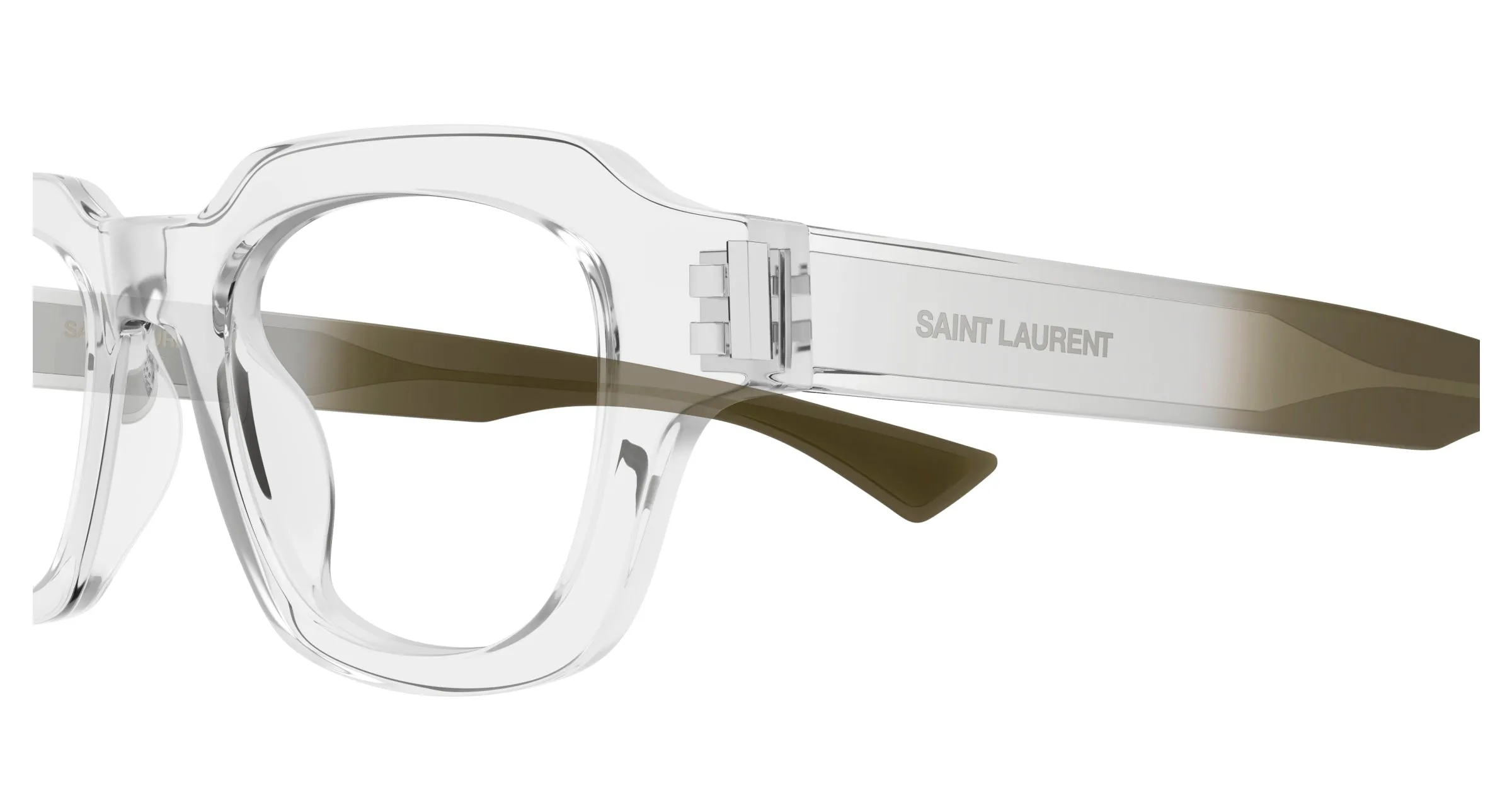 SAINT LAURENT SL 791 OPT 004 Montature da vista Acetato Cristallo Trasparente Squadrata - immagine 3