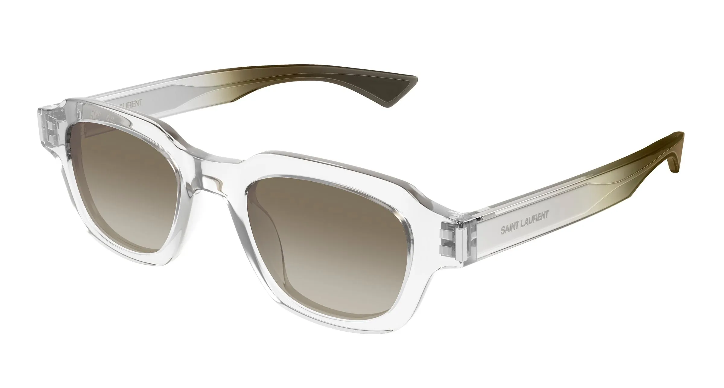 SAINT LAURENT SL 791 004 Occhiali da sole Acetato Cristallo Verde Squadrata - immagine 1