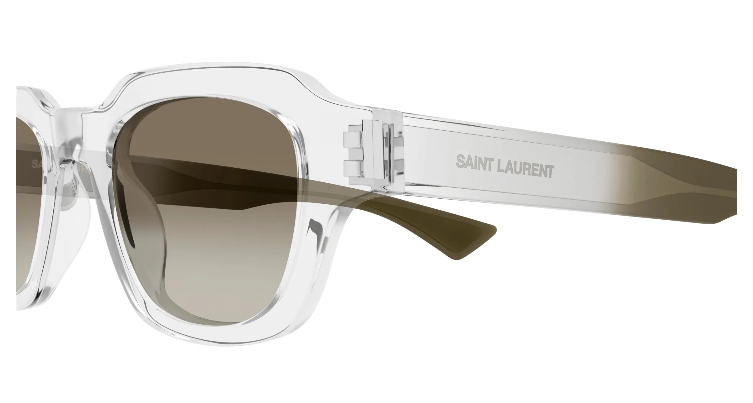 SAINT LAURENT SL 791 004 Occhiali da sole Acetato Cristallo Verde Squadrata - immagine 3
