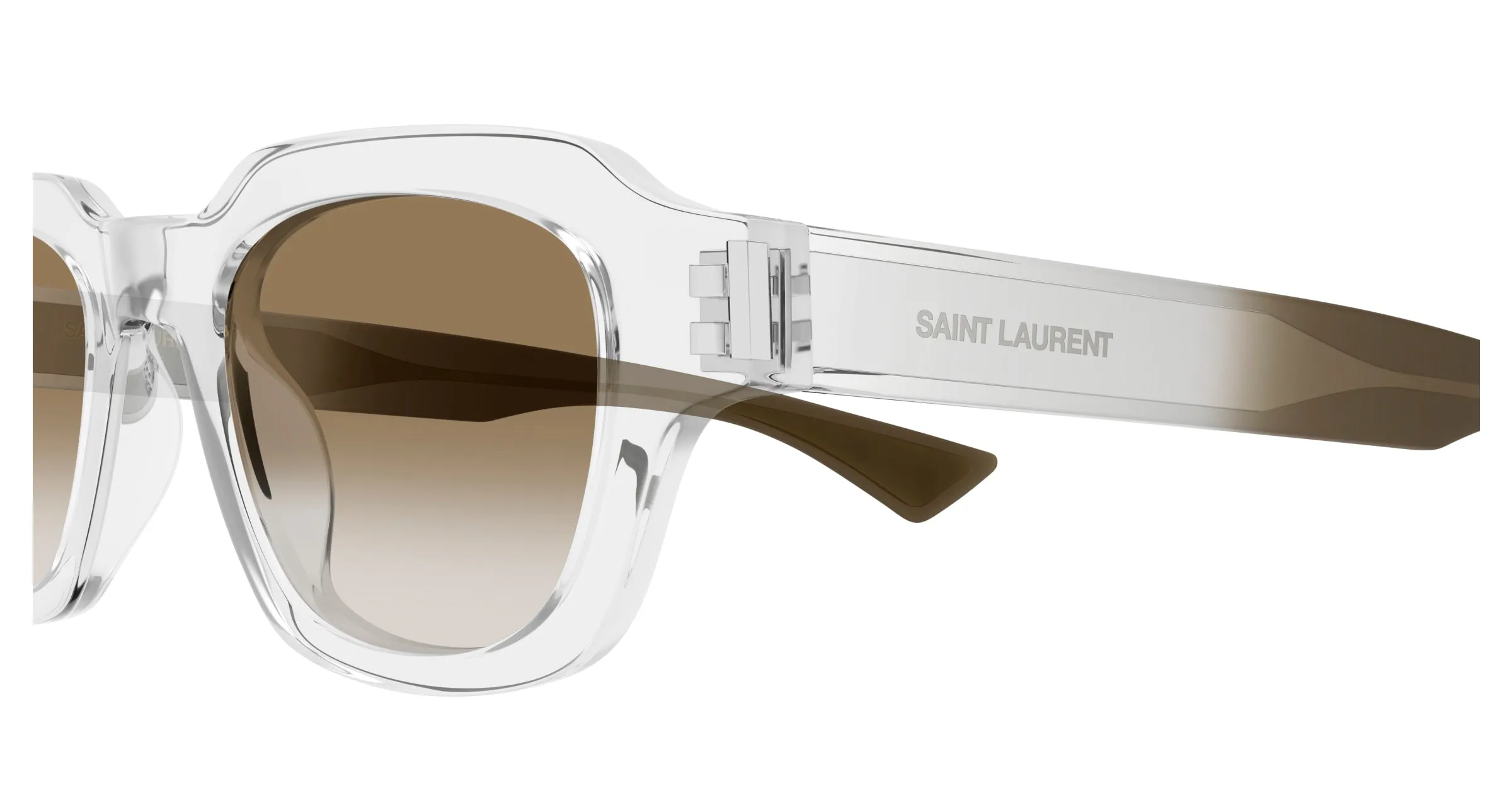 SAINT LAURENT SL 791 003 Occhiali da sole Acetato Cristallo Marrone Squadrata - immagine 3