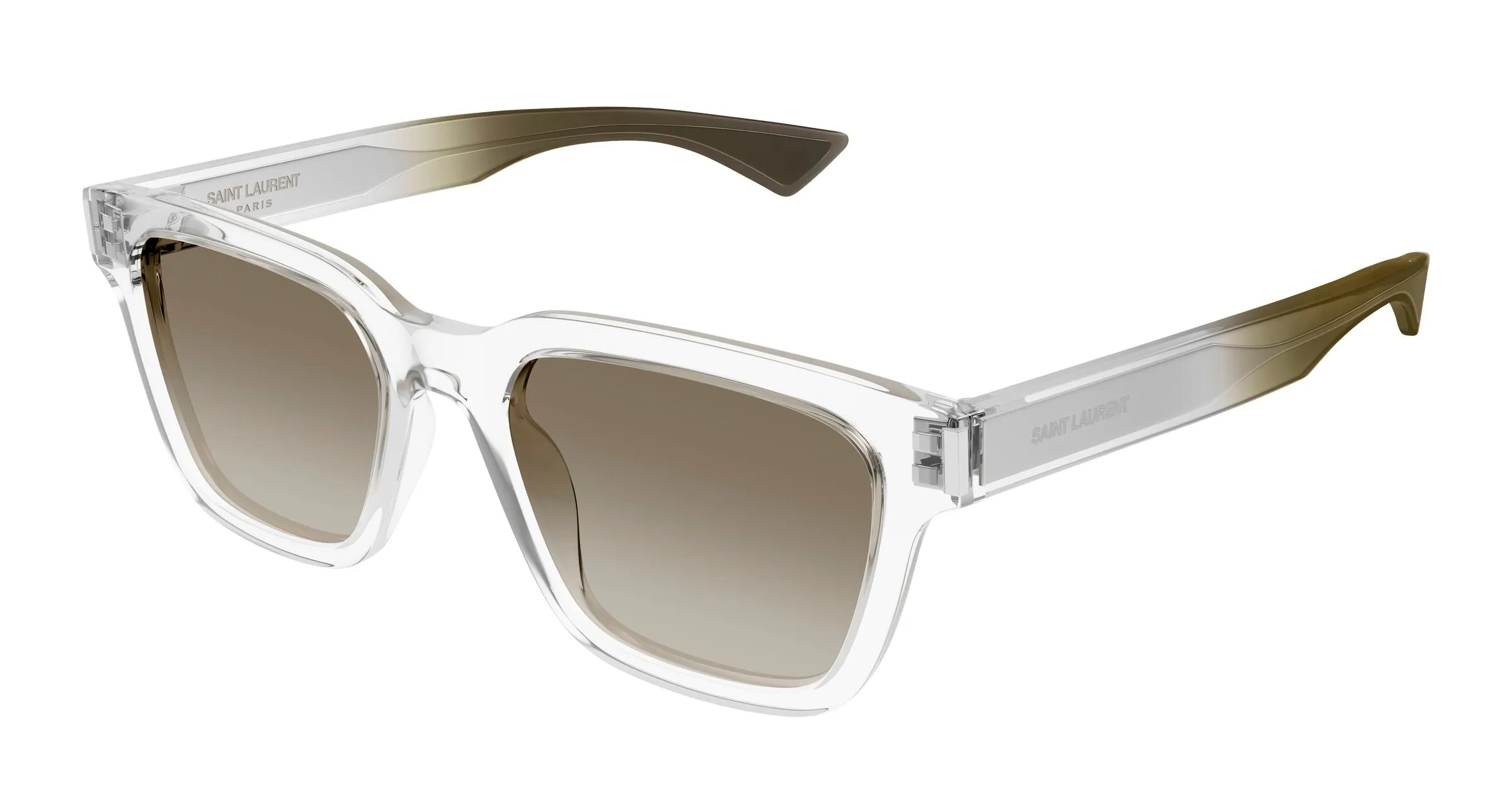 SAINT LAURENT SL 790 005 Occhiali da sole Acetato Cristallo Verde Squadrata - immagine 1