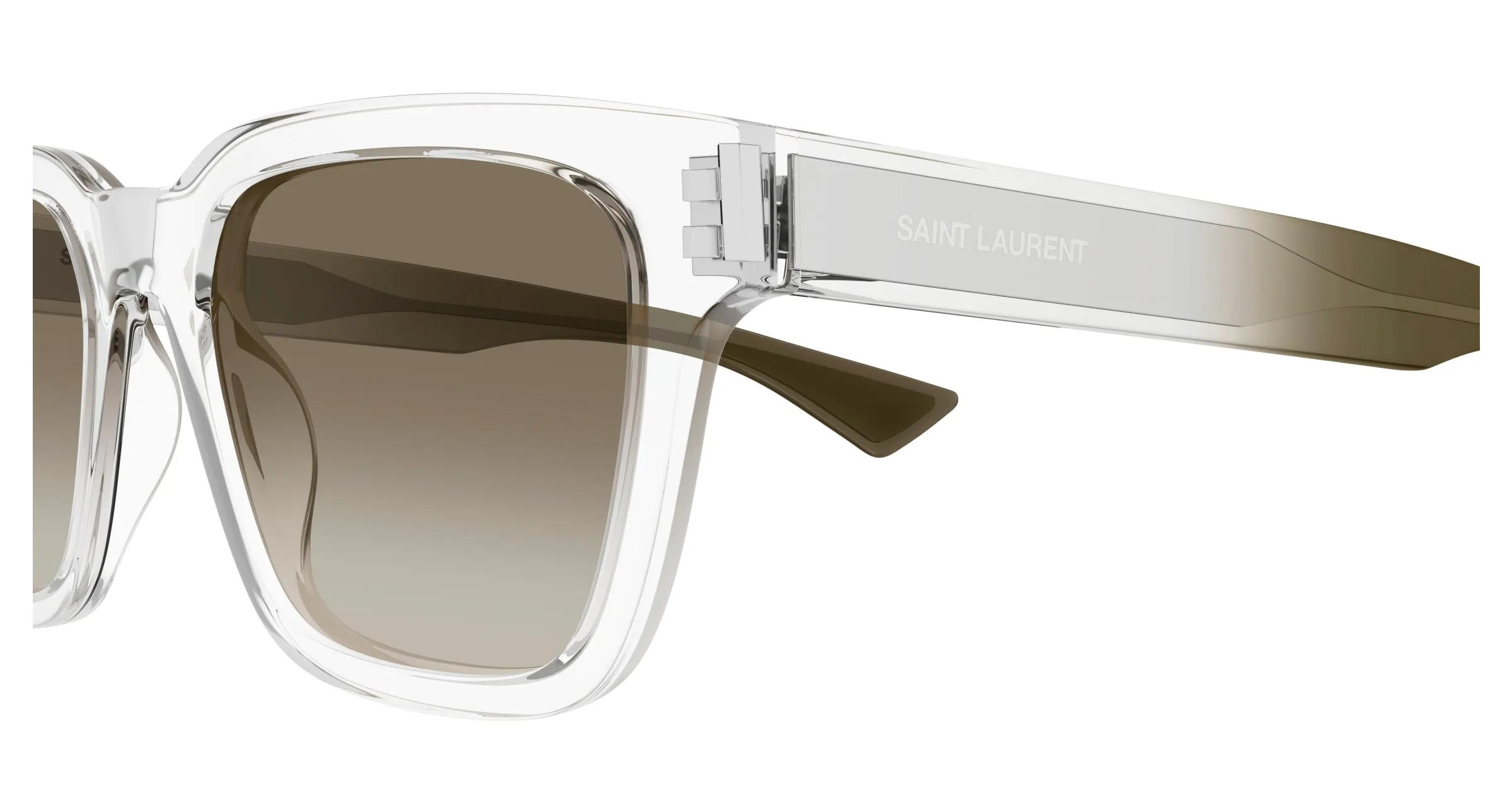 SAINT LAURENT SL 790 005 Occhiali da sole Acetato Cristallo Verde Squadrata - immagine 3